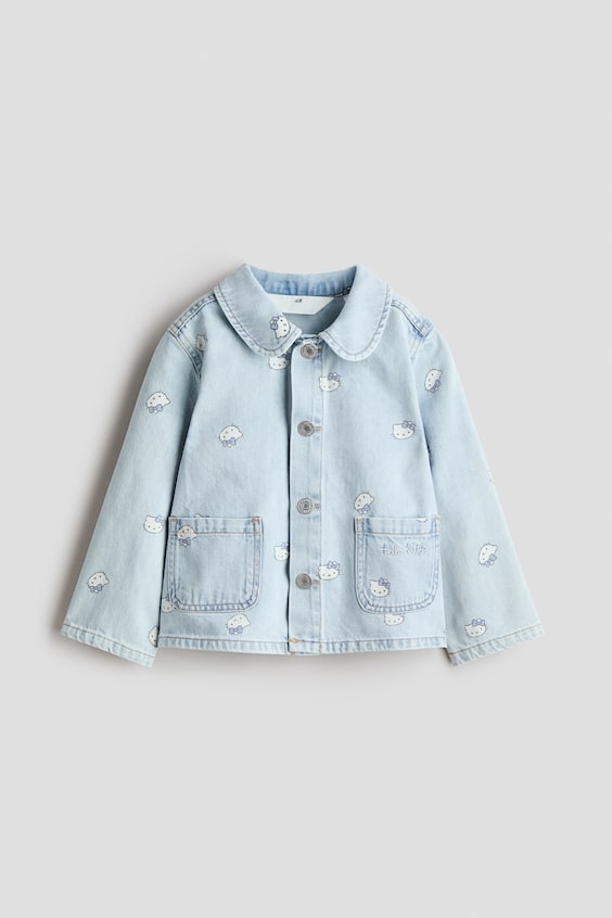 Детские куртки H&M Printed Cotton Denim Jacket