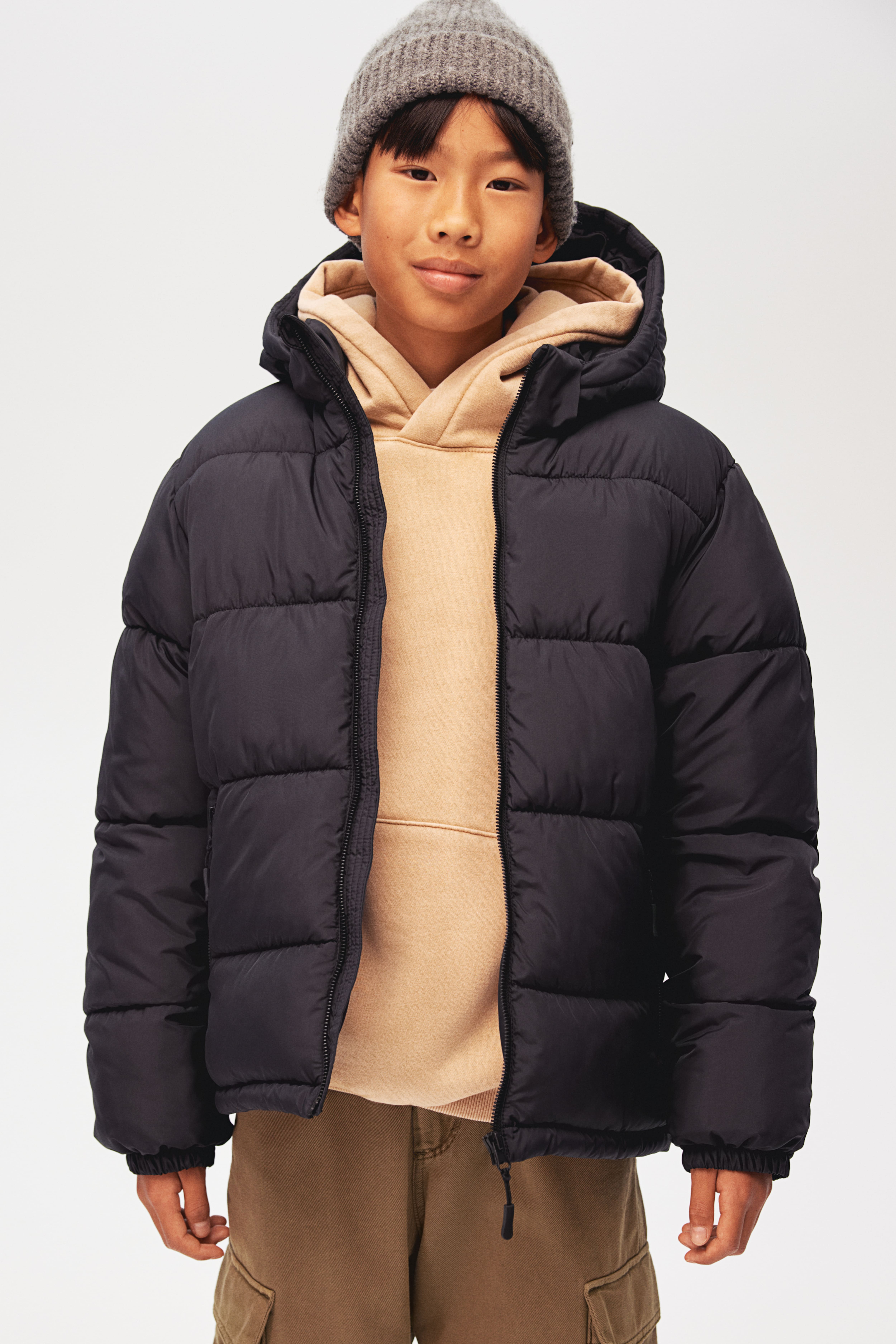 Black puffer jacket fashion h&m