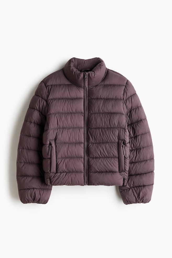 Water-repellent sports puffer jacket - Purple mole/Black - 1