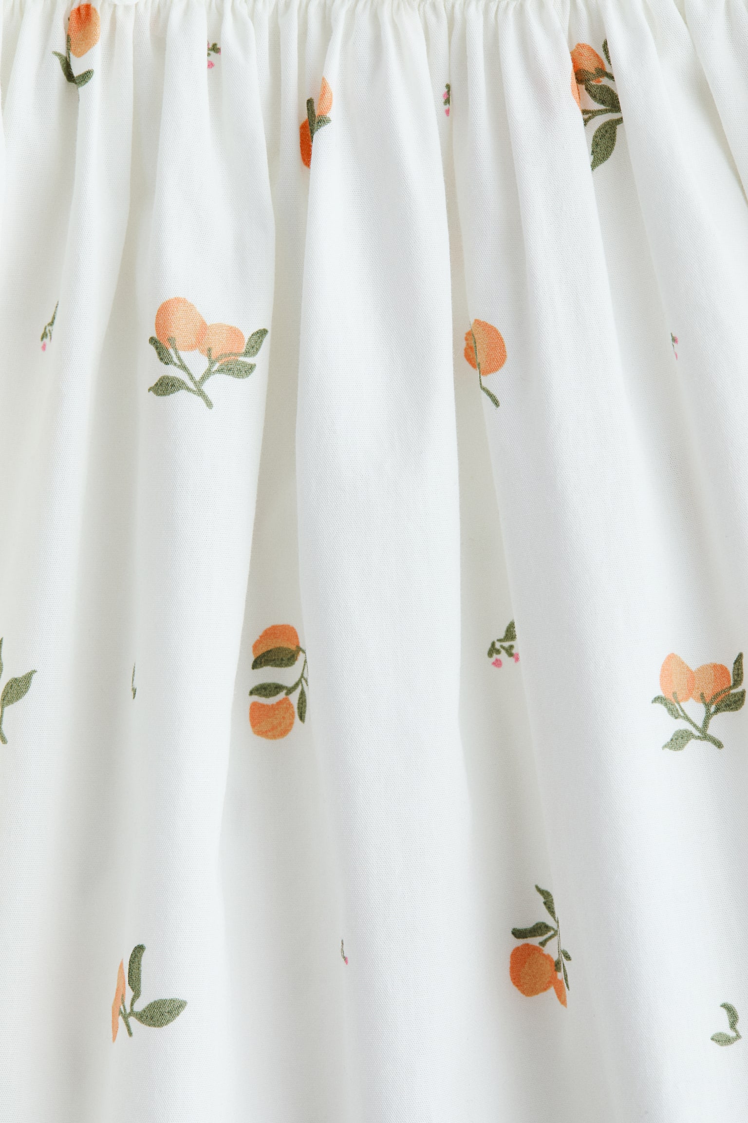 Bavlněné šaty s potiskem - Bílá/broskve - 2