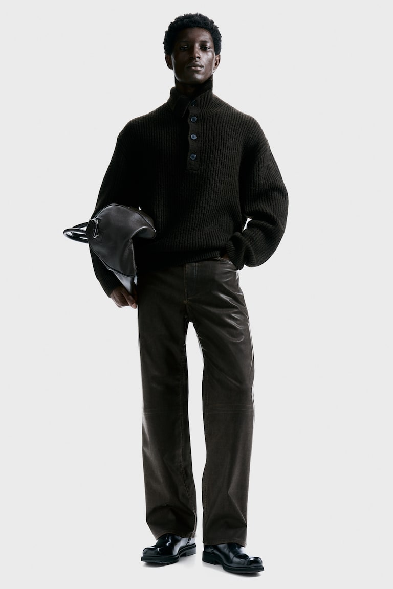 Pantalone od obloženog materijala Relaxed Fit