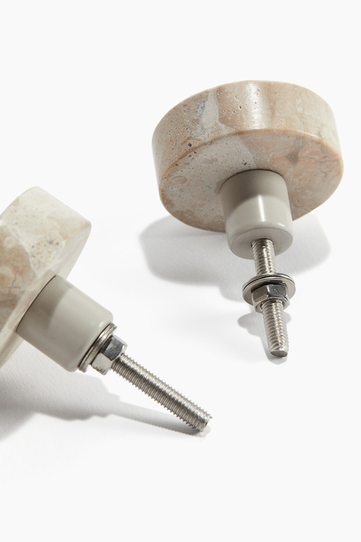 2-pack marble knobs - Light beige - 1