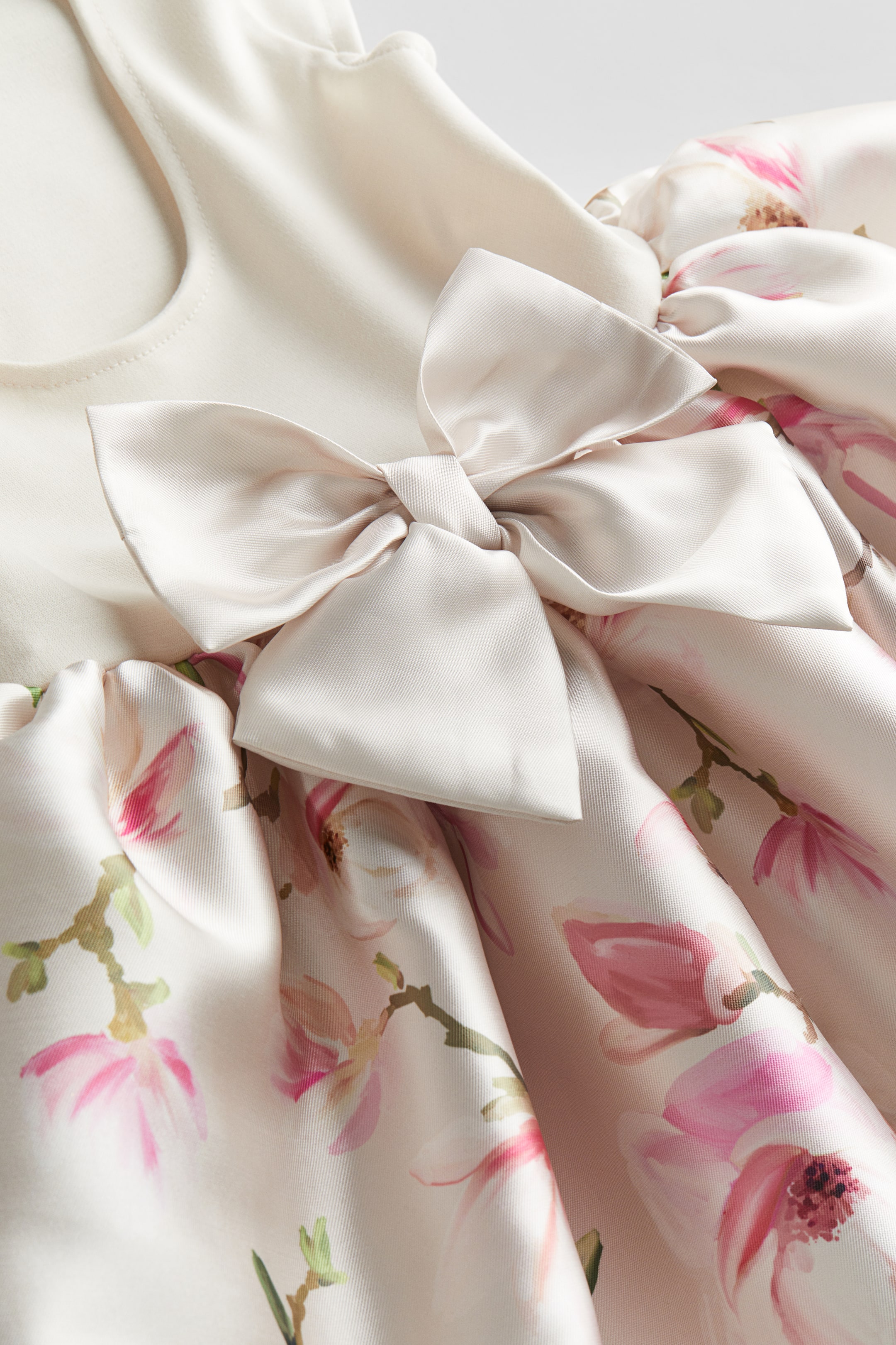 Bow-detail Printed Dress