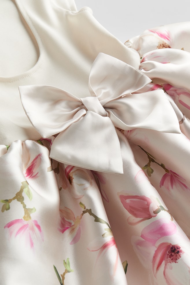 Bow-detail printed dress - Cream/Floral - 6