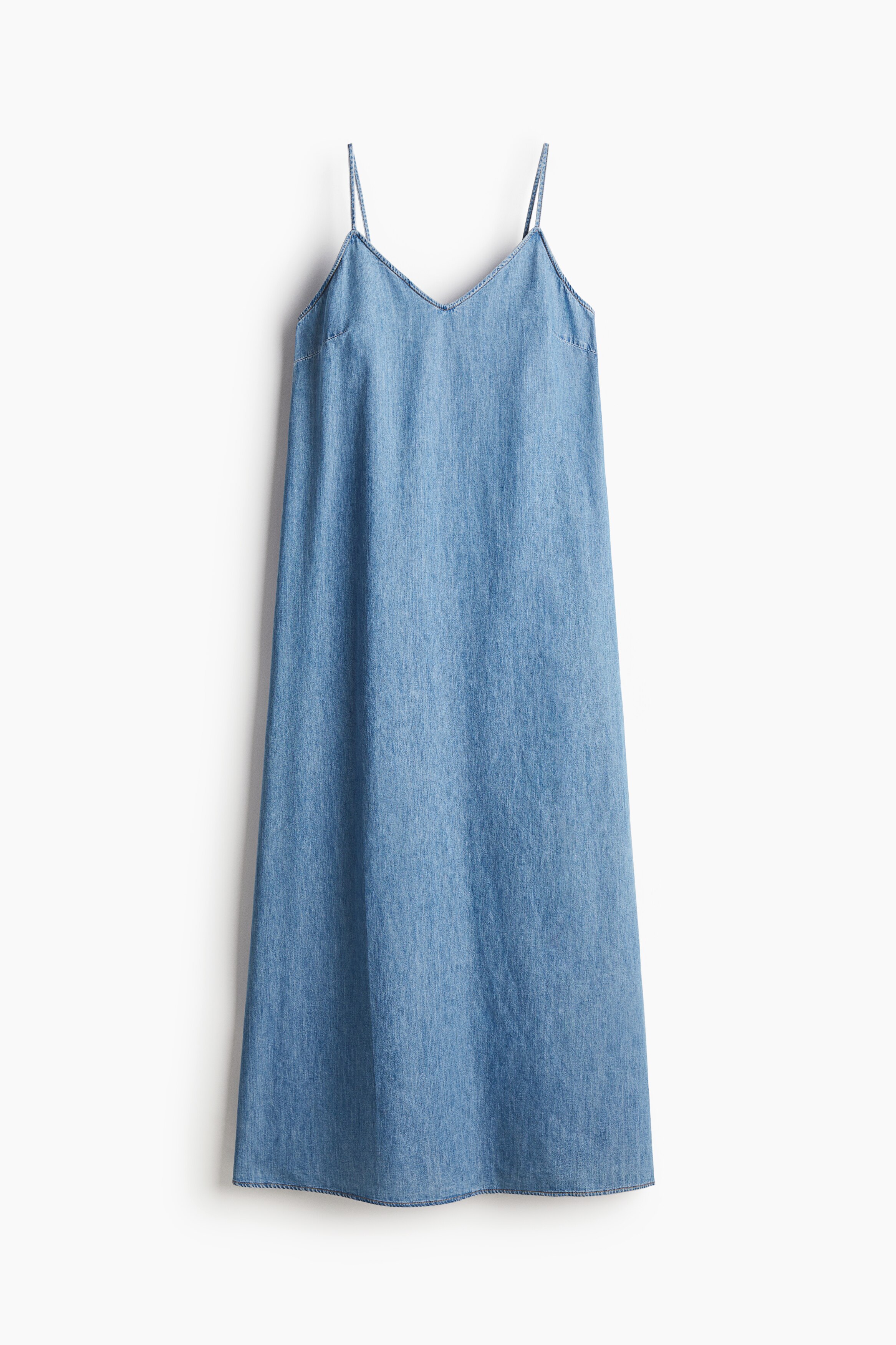 Dames - Denimblauw Strappy jurk van denim - Size: XS  - H&M