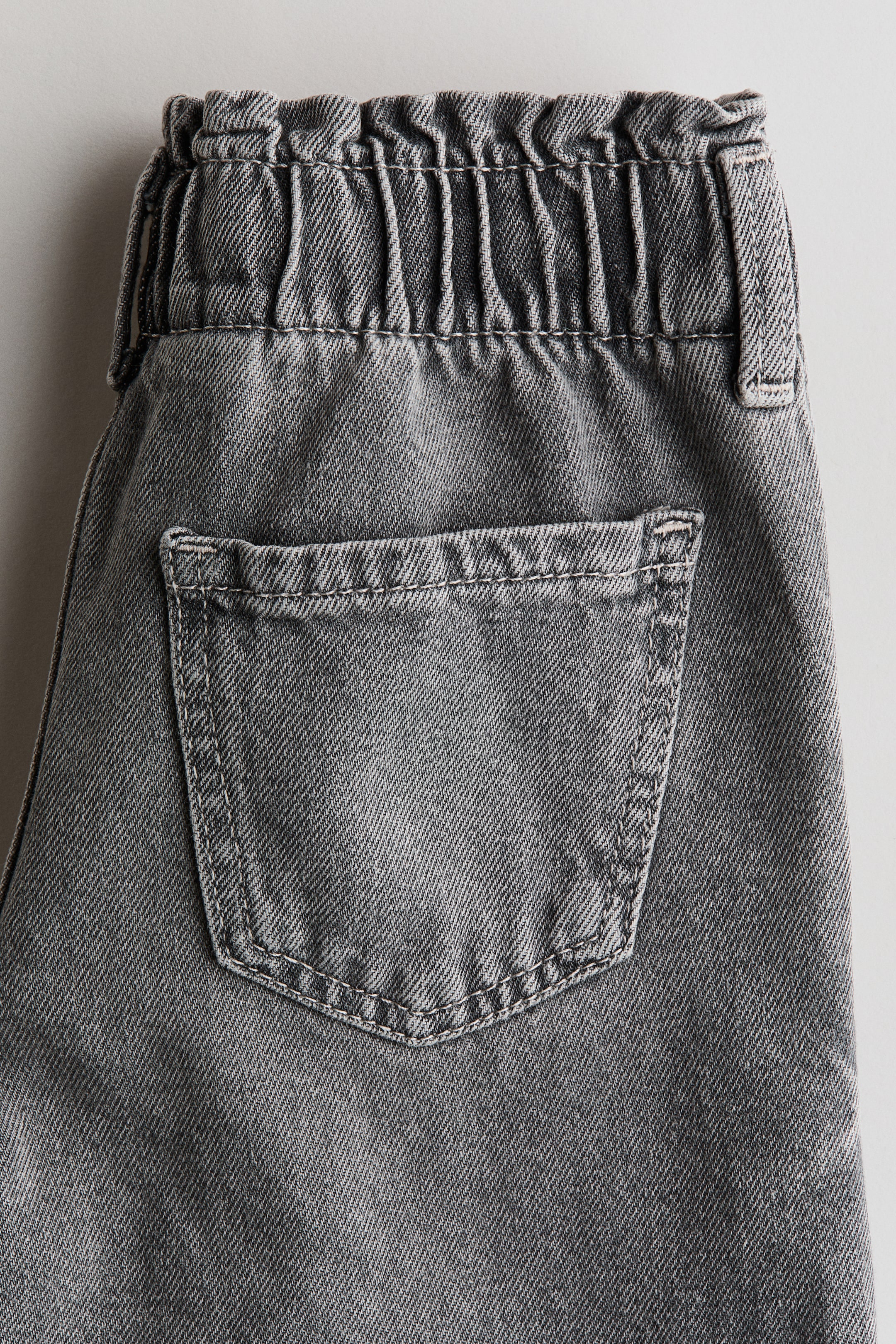 Wide Leg Paper-bag Jeans