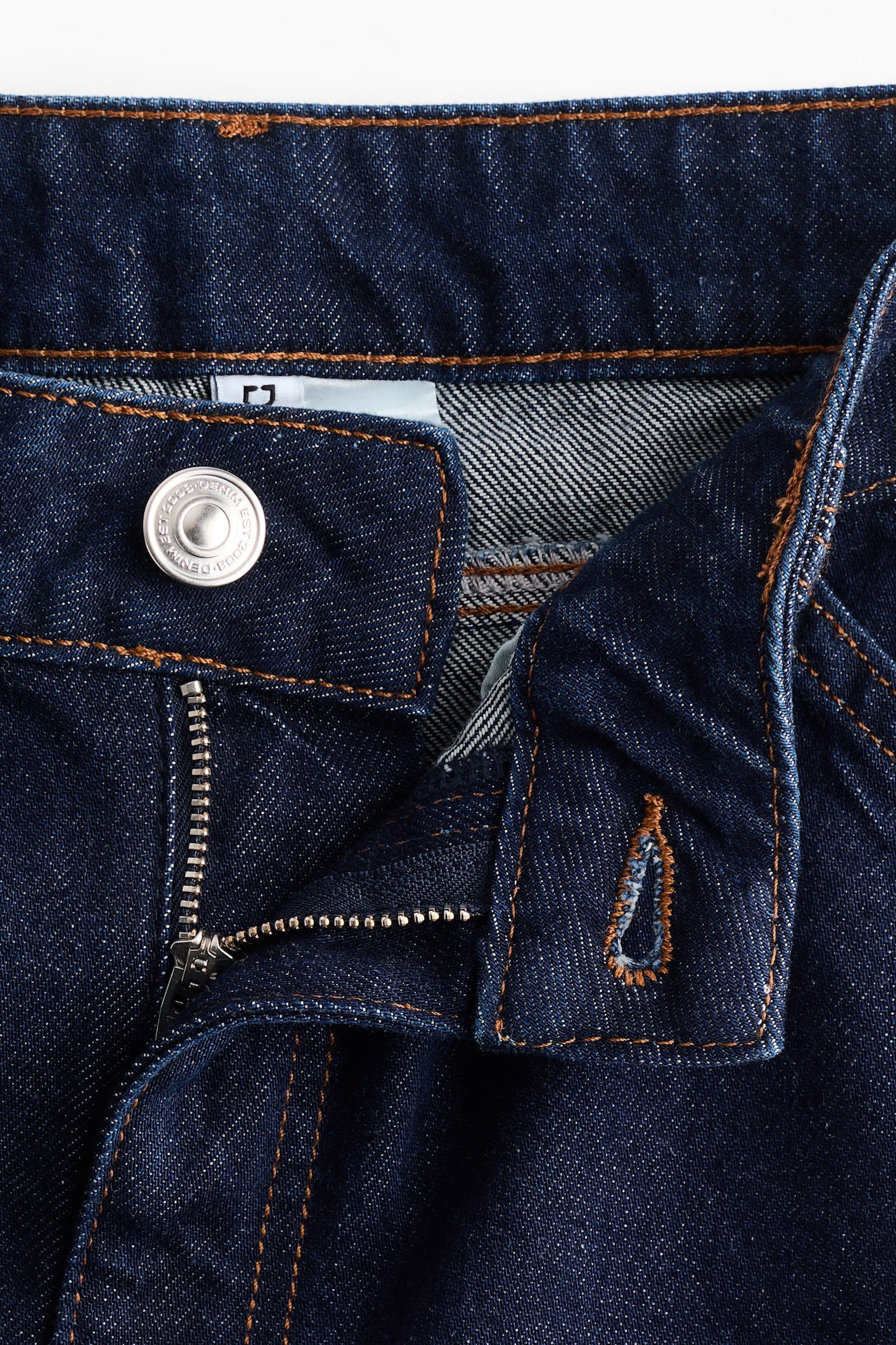 Женские джинсы H&M Barrel-Leg Regular-Waist, цвет: Тёмный джинсовый синий — фото 7
