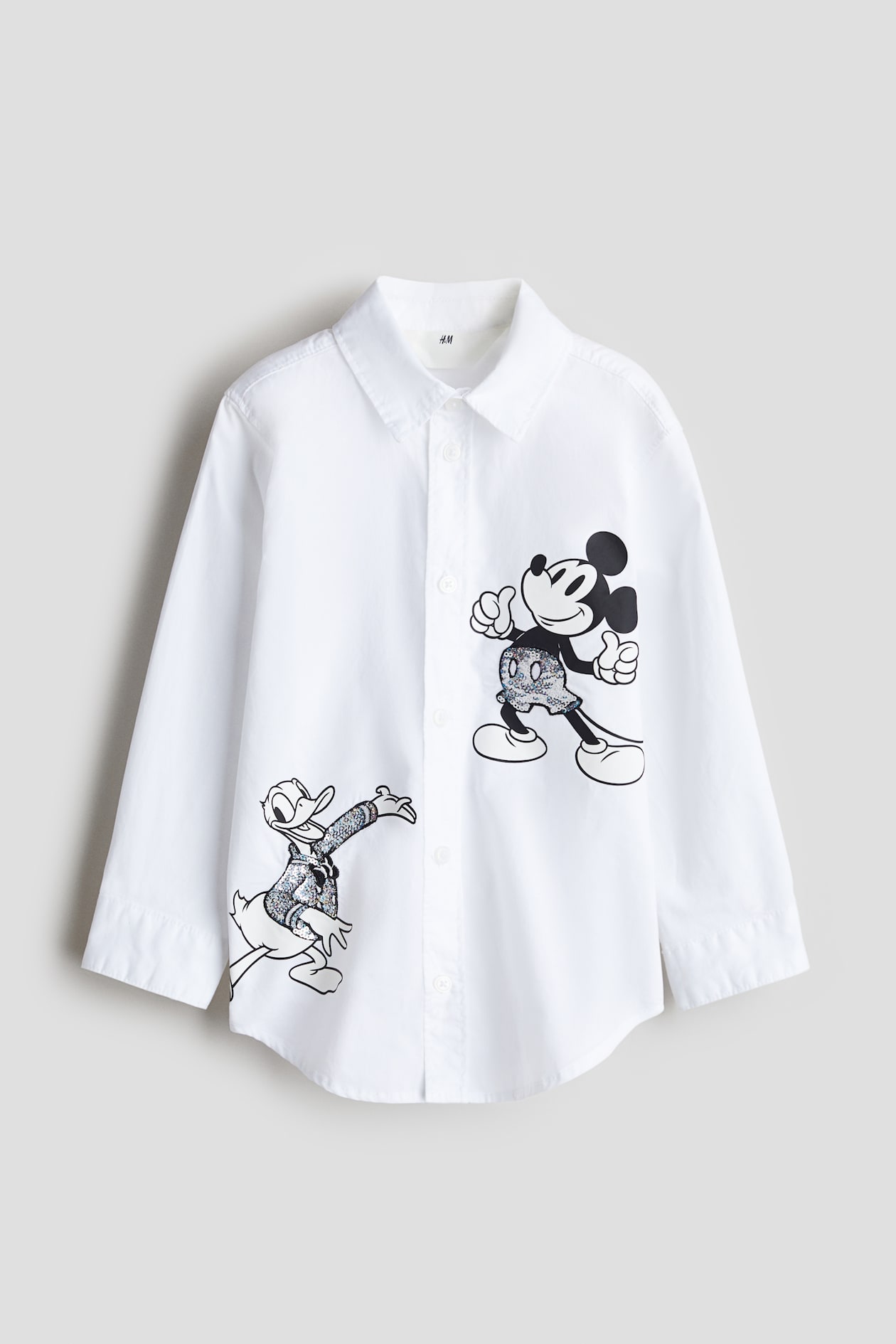Camisa de algodón con motivo decorativo Blanco/Mickey Mouse NIÑOS H&M  ES