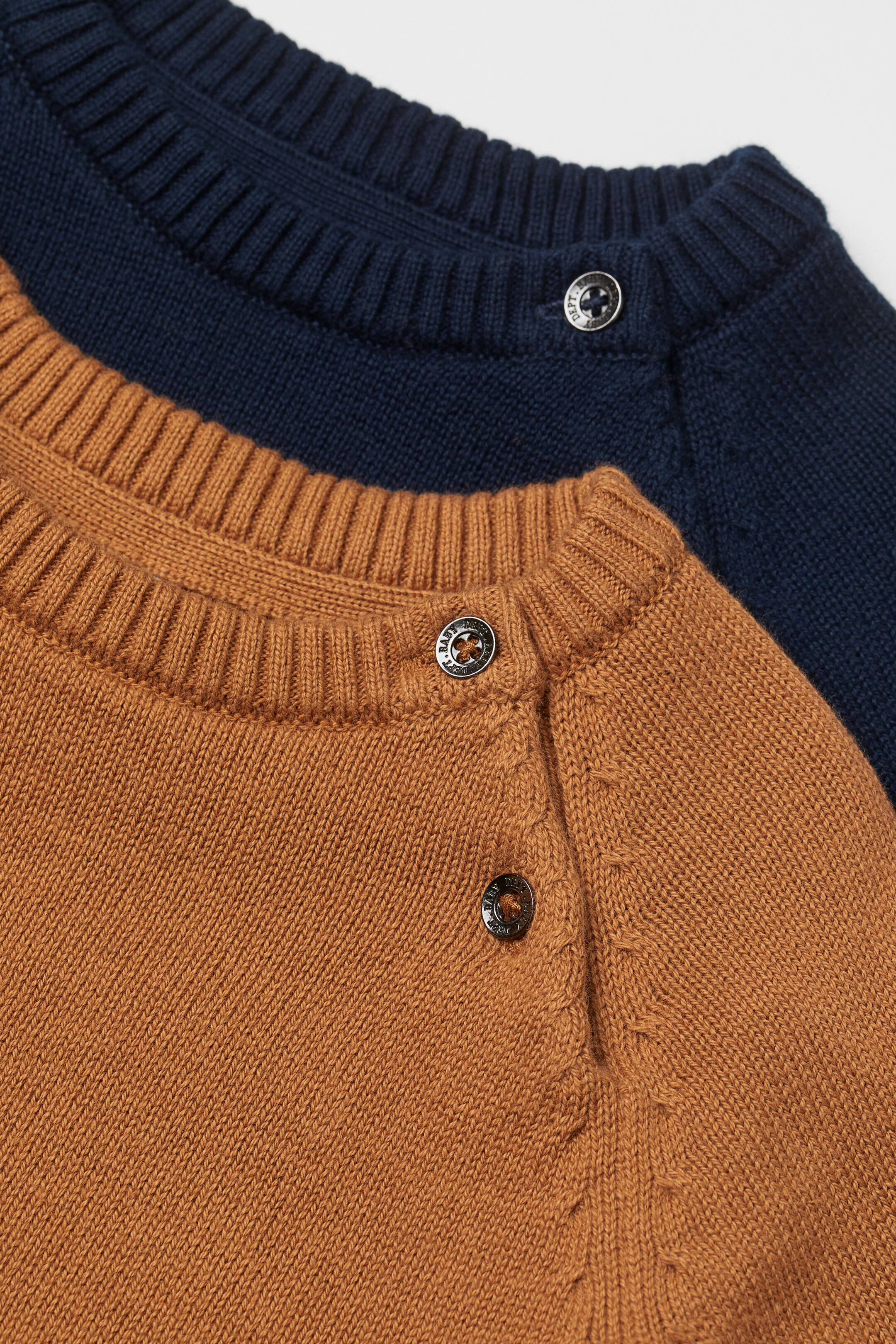 2pack Fineknit Sweaters Brown/navy blue Kids H&M CA