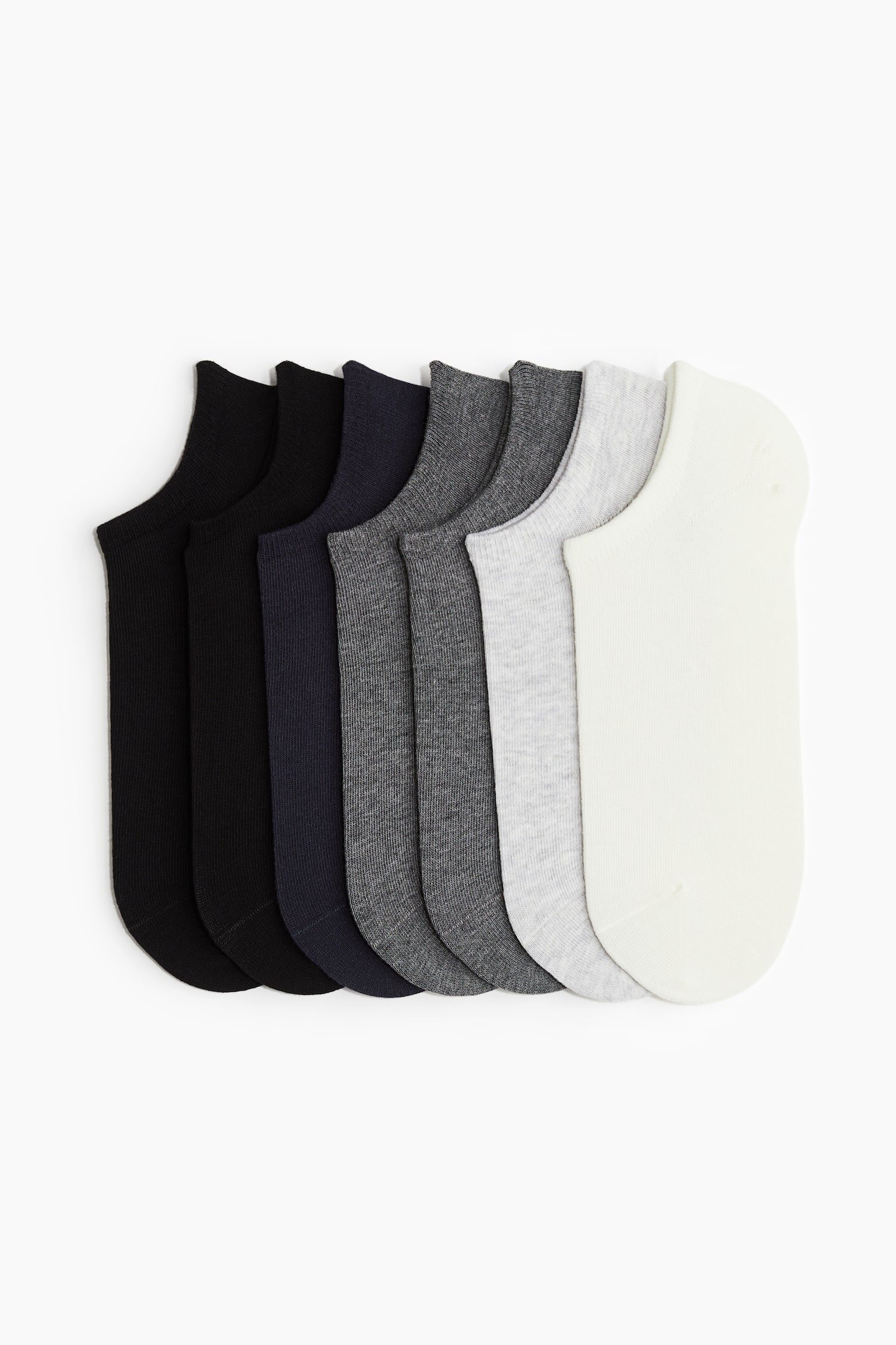 7-pack trainer socks - Navy blue/Dark grey marl/White/Black/White/Grey marl/Black - 1