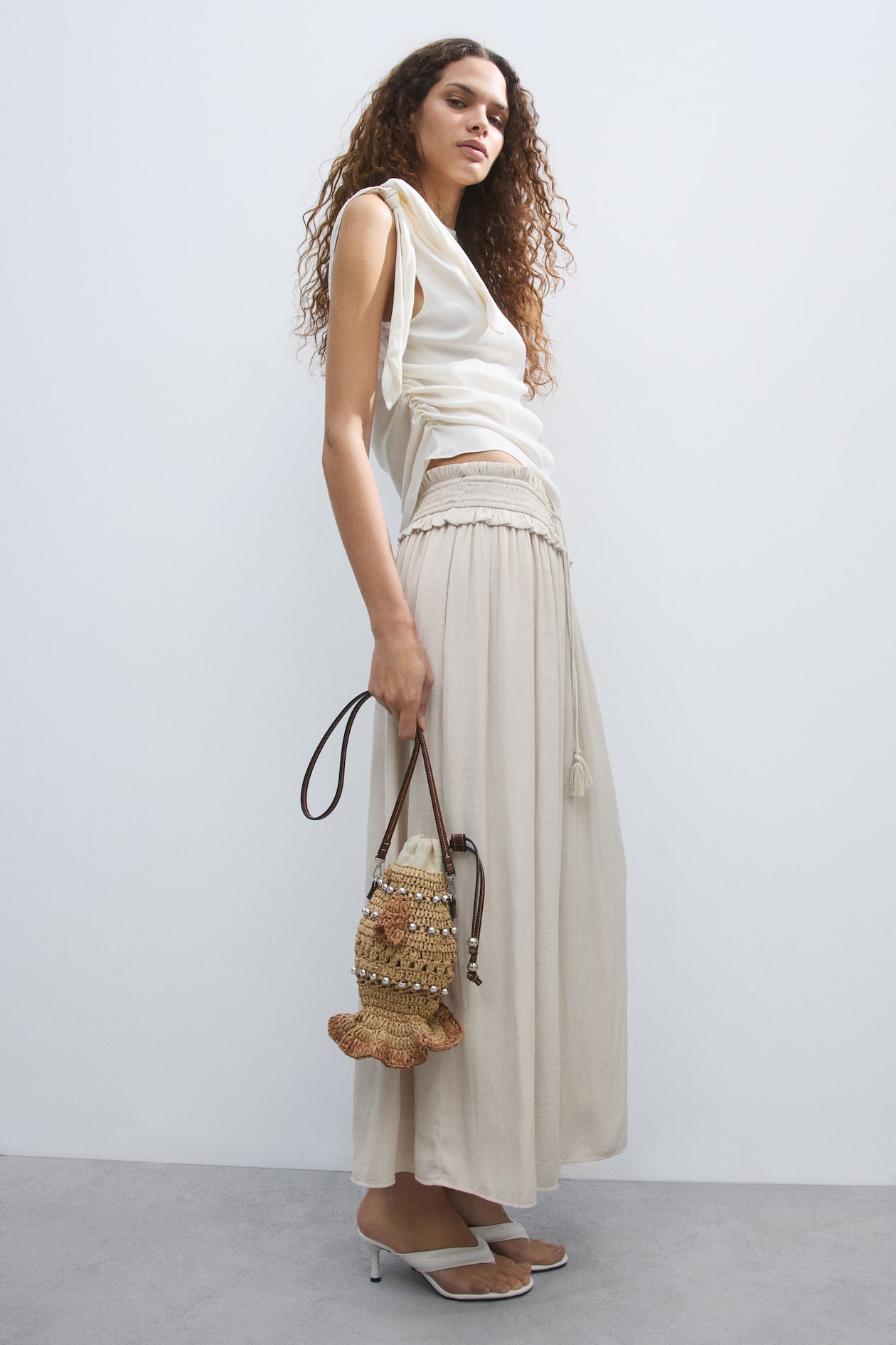 Tasseled Maxi Skirt