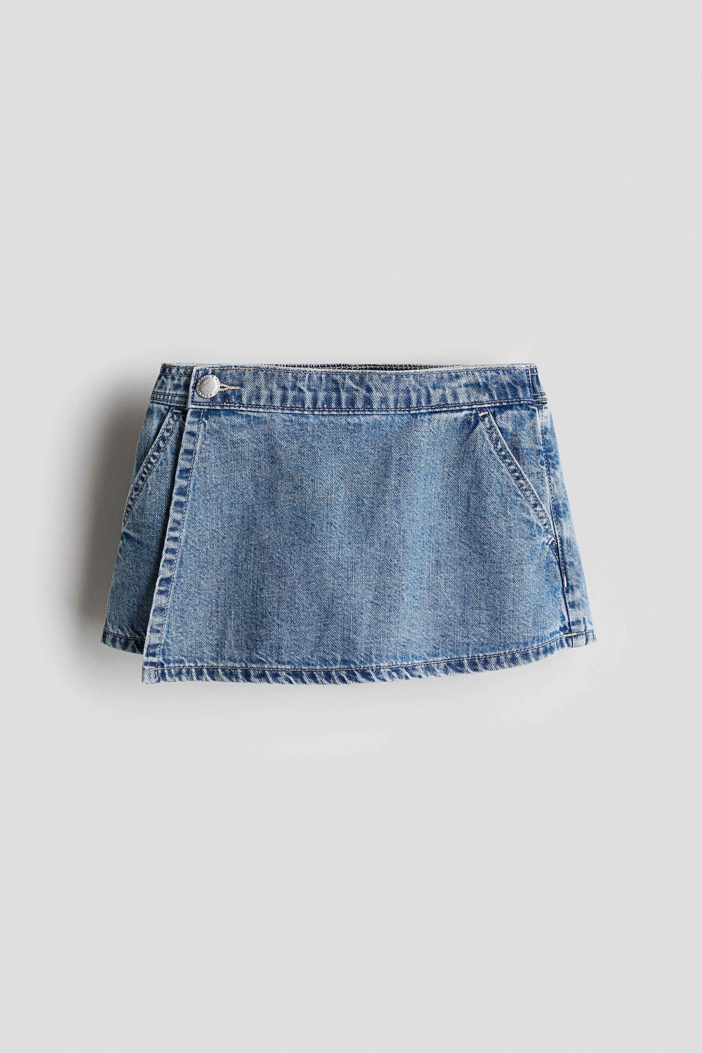 H & M - Denimskort im Wickelschnitt - Blau - Kinder