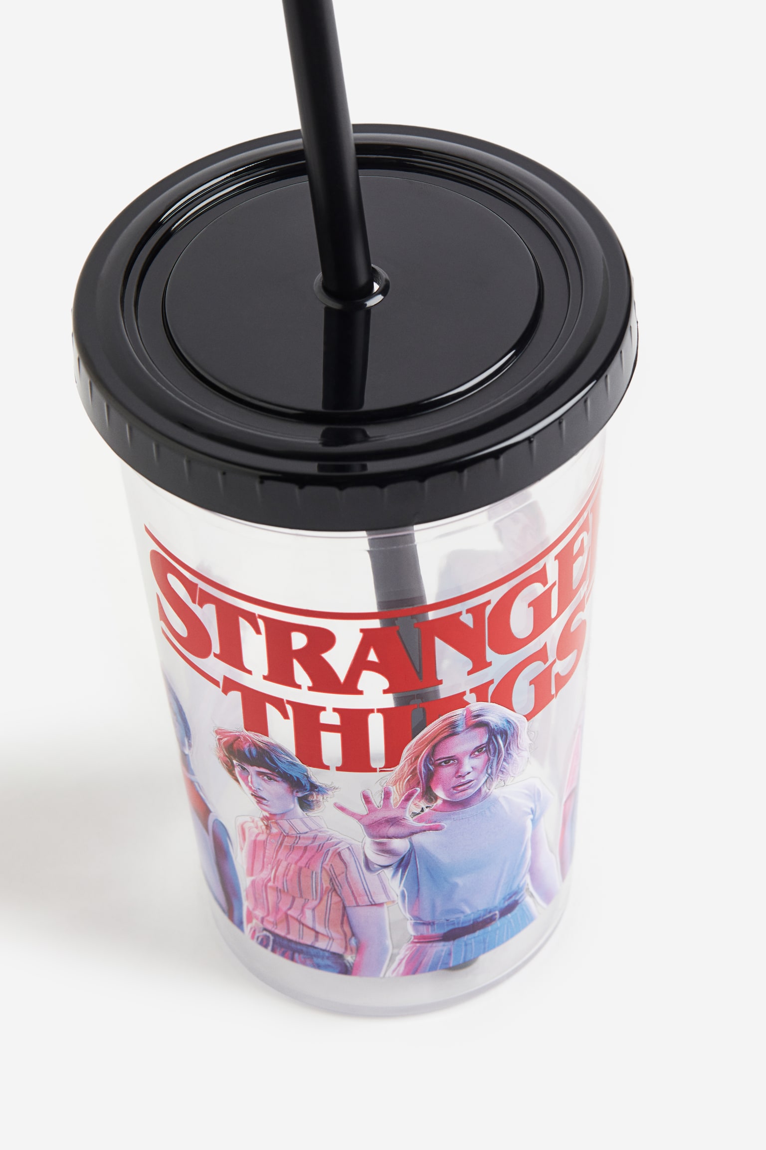 Printed Plastic Cup - Black/Stranger Things - 2