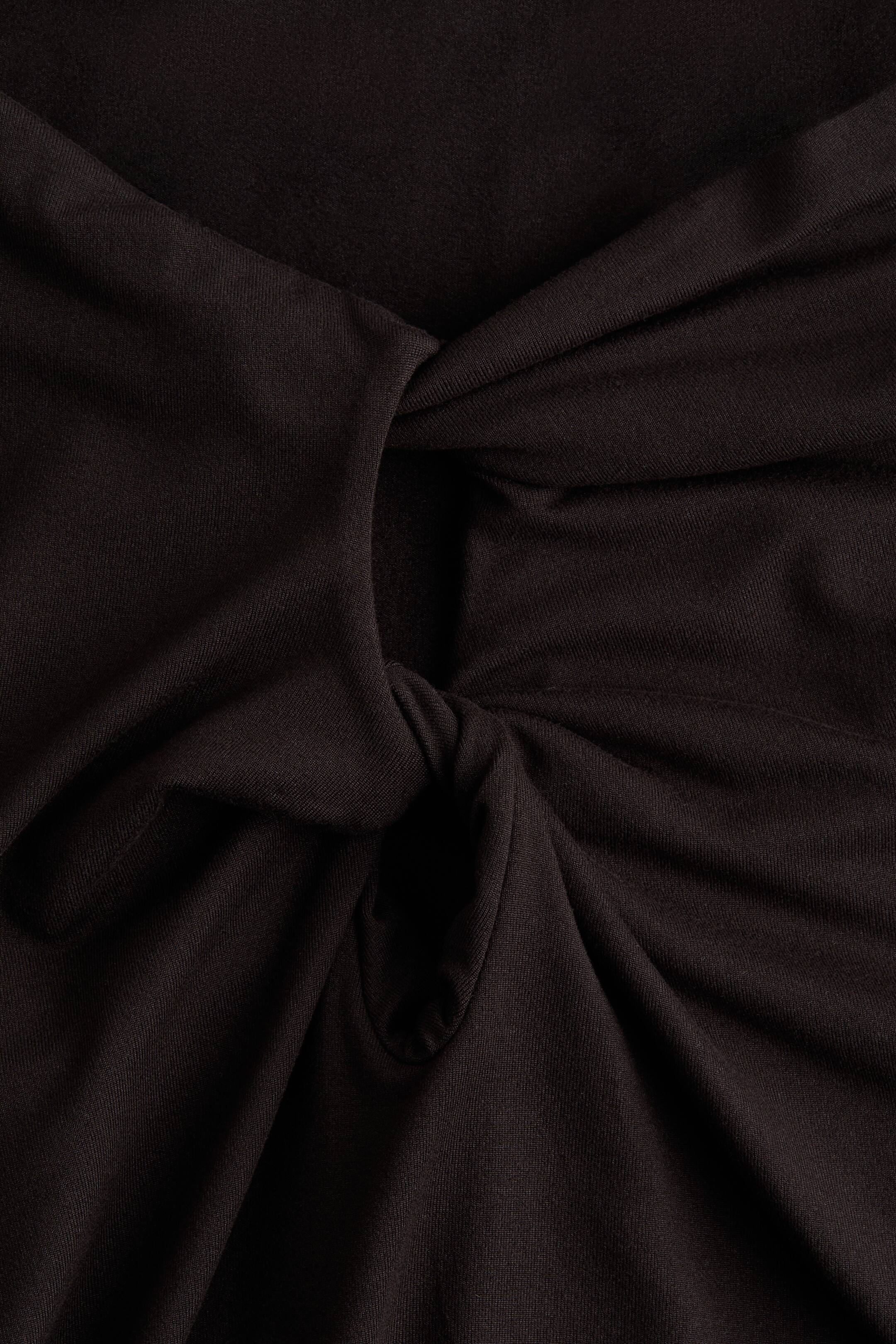 查看大圖: Twist-detail top - 黑色 - Ladies | H&M HK 2