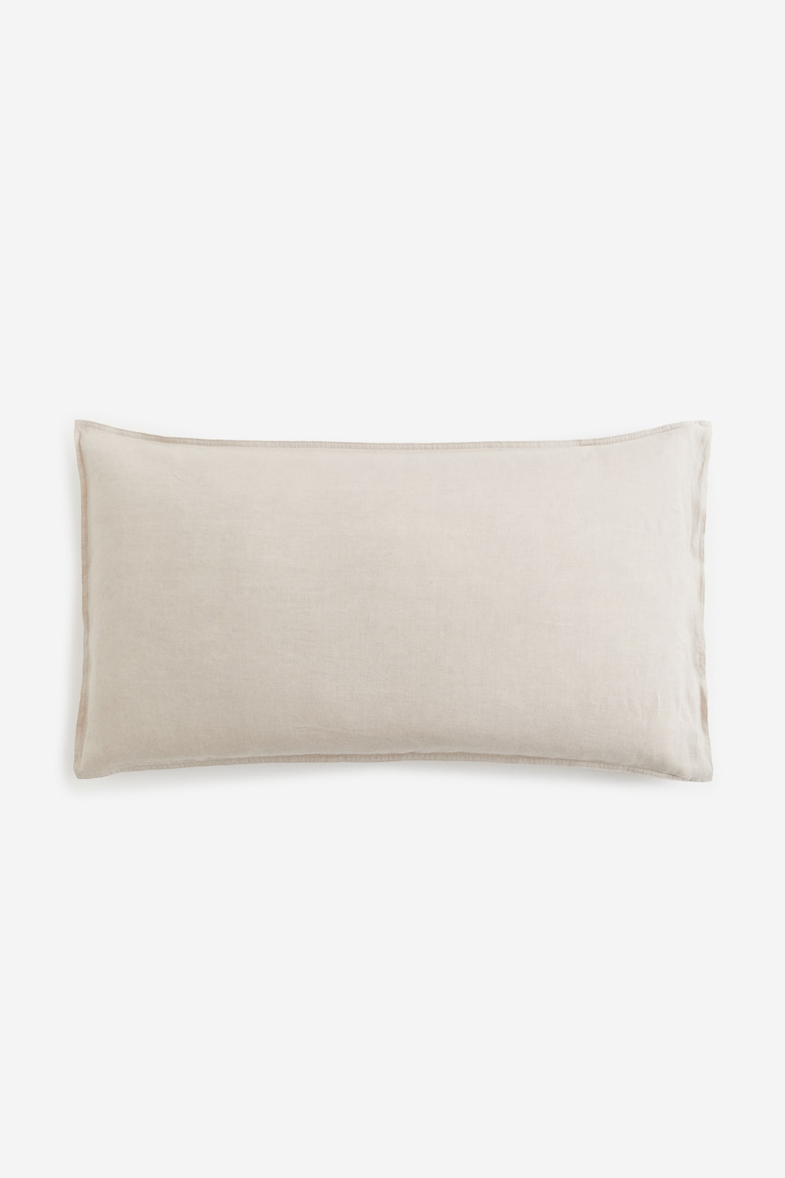 Washed linen pillowcase - Beige/Light grey/White - 2