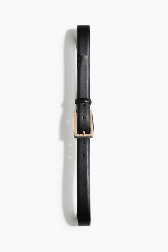 Split leather belt - Black/Brown - 1