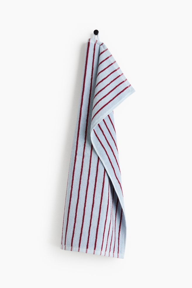 Striped Hand Towel - Light blue/dark red striped/Light pink/burgundy striped/White/brown striped/Light gray/blue striped - 1