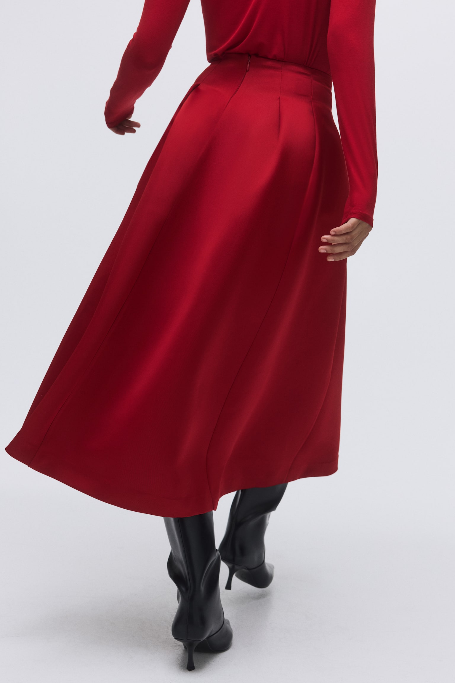 חצאית מתרחבת - Red - 5