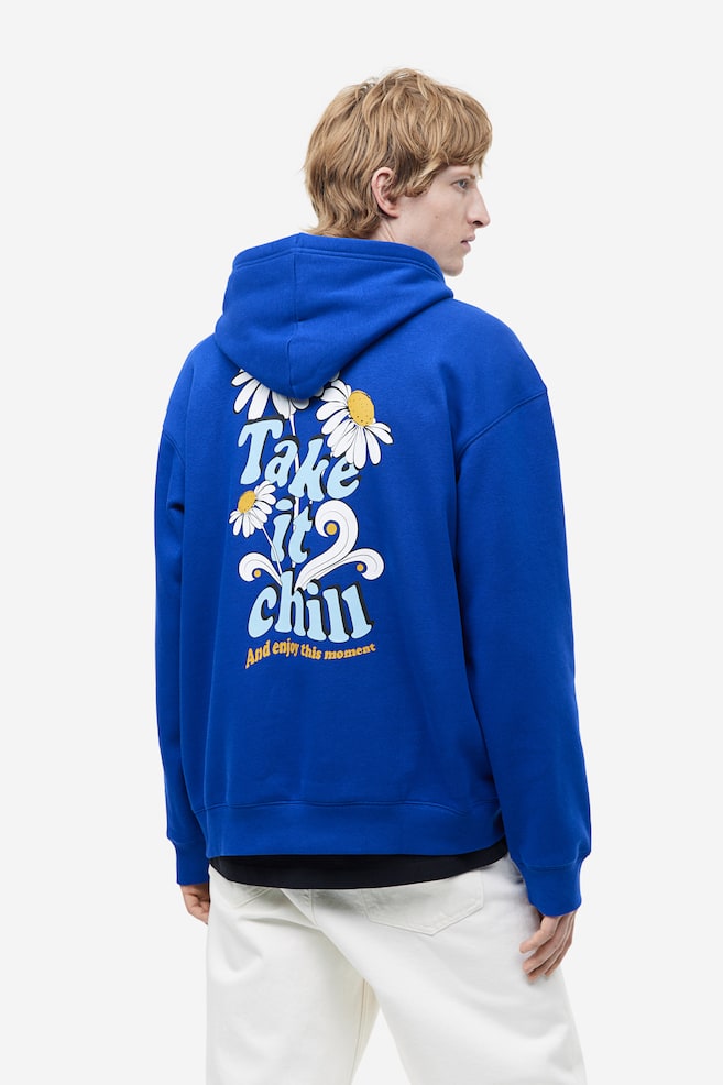 Loose Fit Printed hoodie - Bright blue/Flowers/White/Wonderland/Brown/Trees/Black/Dream/dc/dc/dc/dc/dc/dc/dc - 4