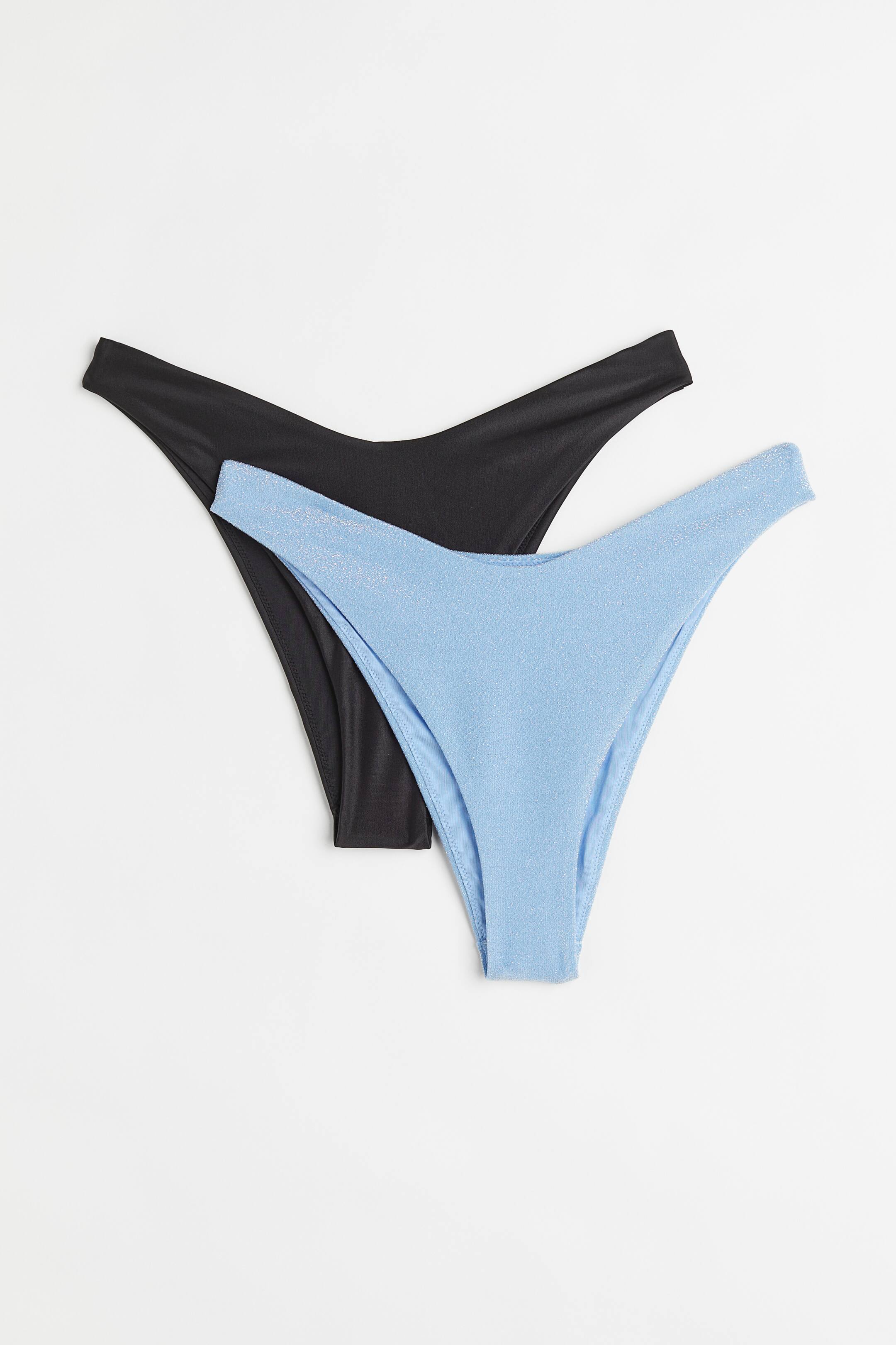 View larger image: 2-pack bikini bottoms - Black/Light blue - Ladies | H&M 1
