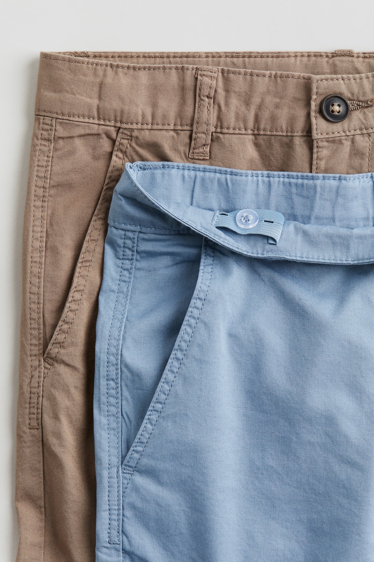 2-pack Chino Shorts - Light blue/Beige/Black/White - 2