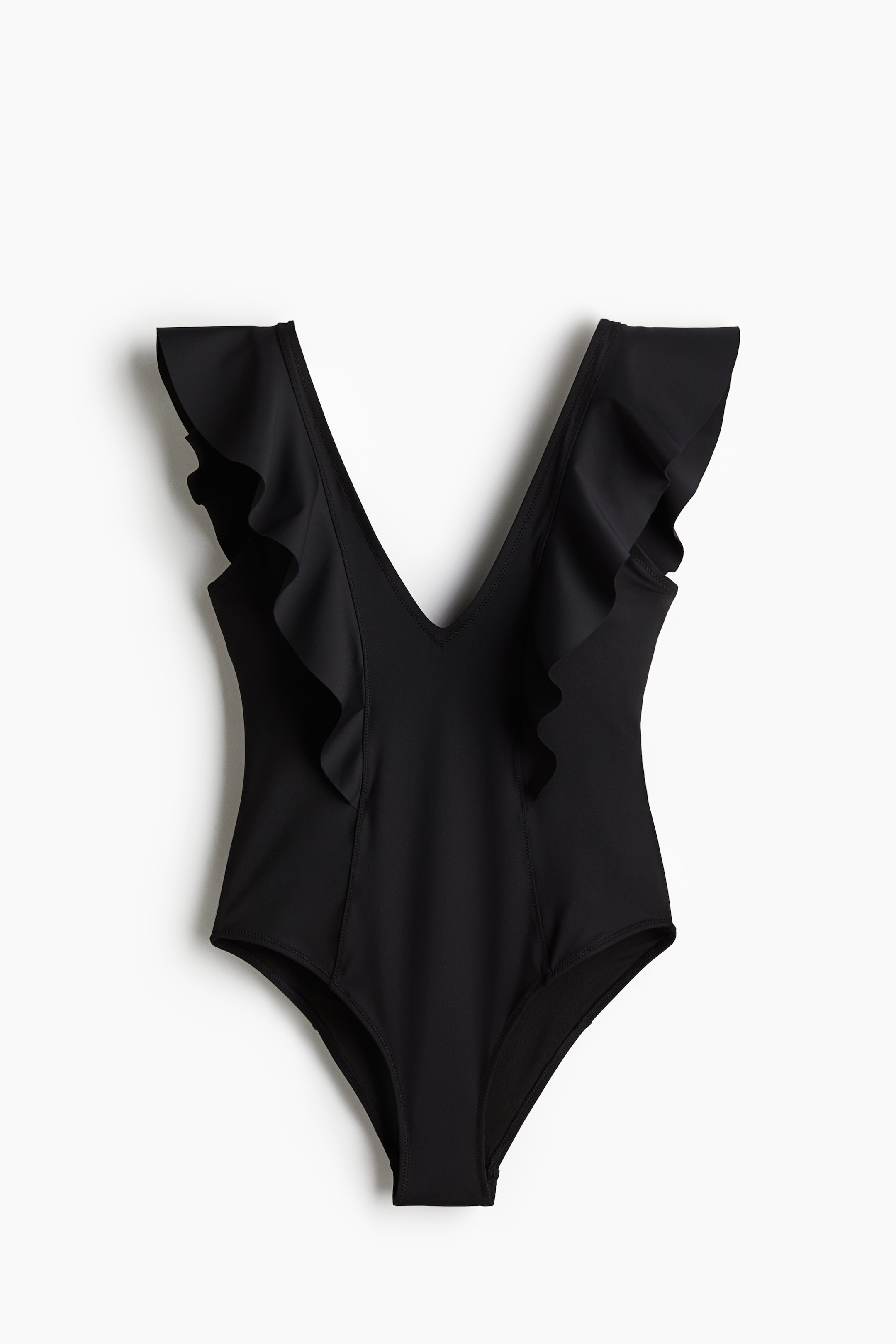 Flounce-Trimmed Padded-Cup Swimsuit