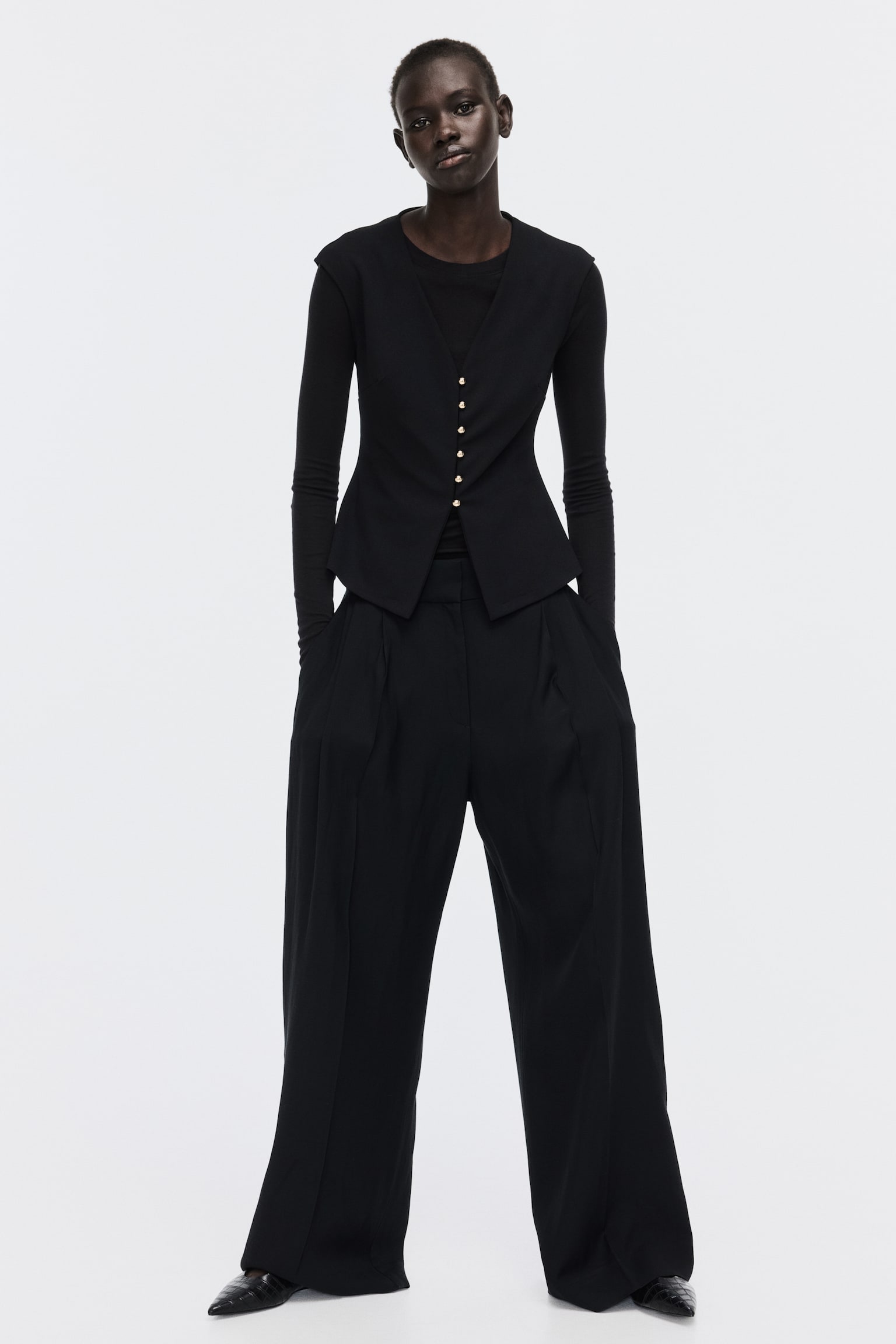 Chaleco interlock - Negro - 1