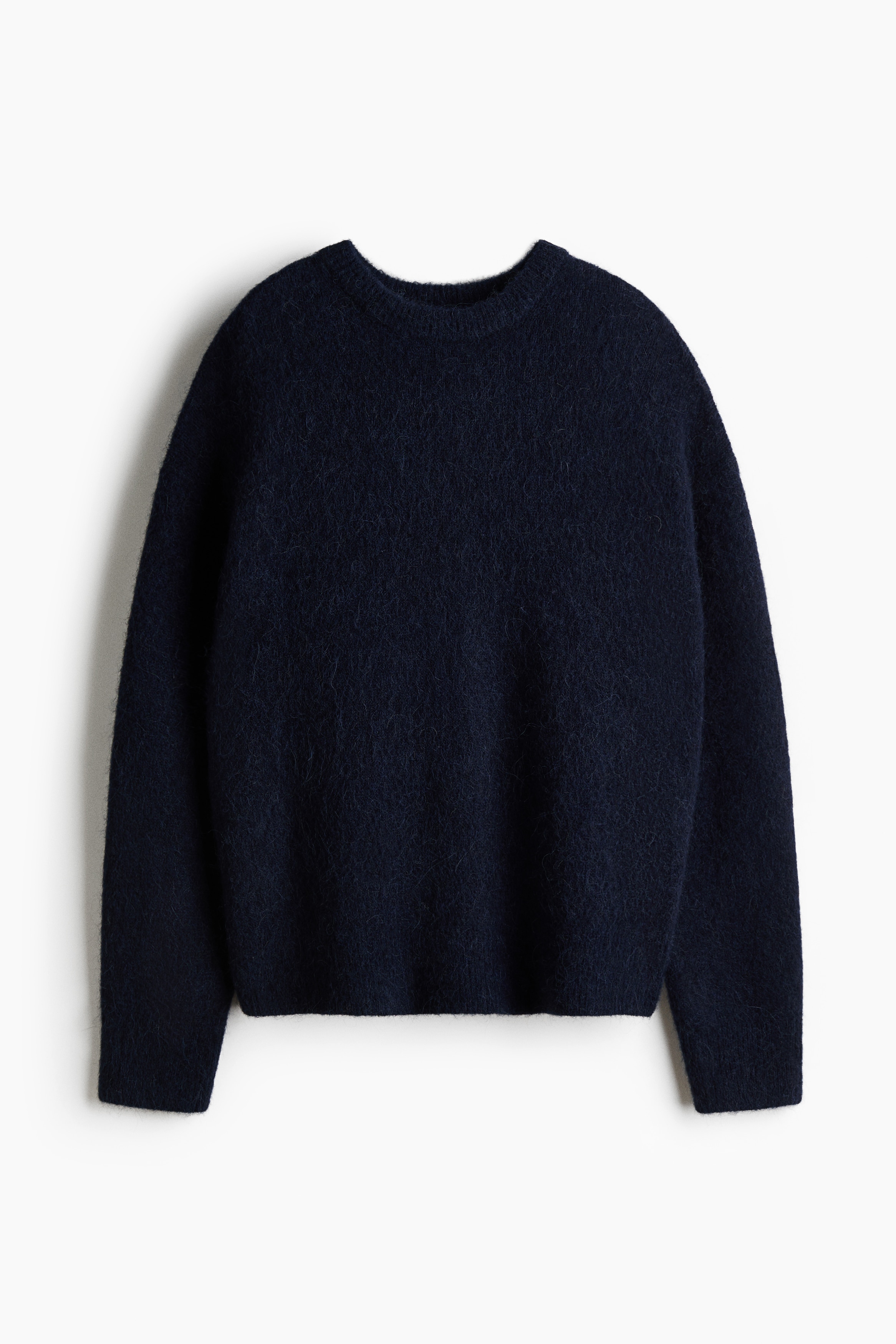 Pullover oversize in misto alpaca - Blu navy/Giallo polvere chiaro/Marrone scuro/Talpa scuro mélange/Marrone/Greige chiaro mélange