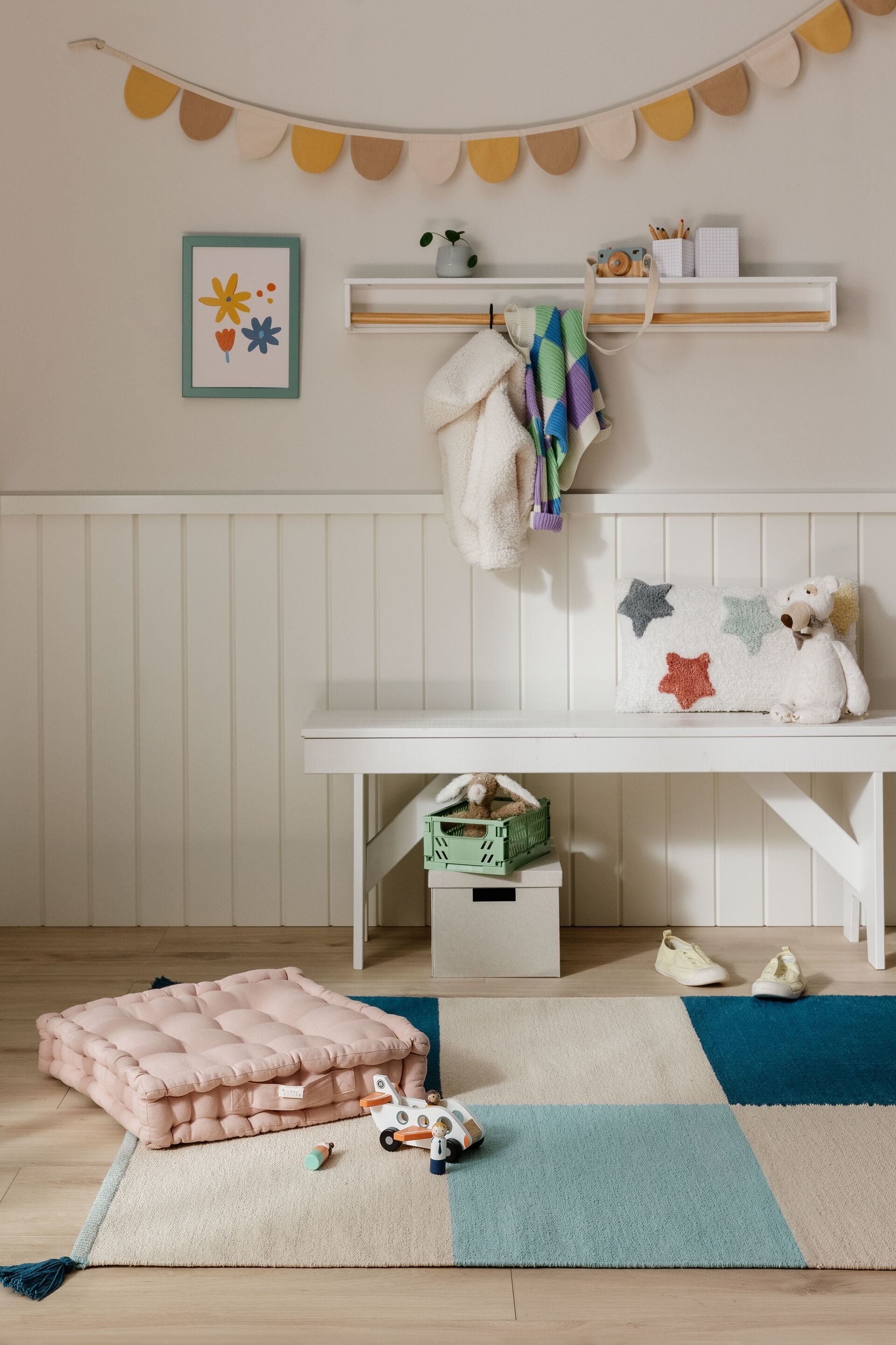 Kinderteppich Anton - Multicolor/blau/Multicolor/gelb/Multicolor/grün