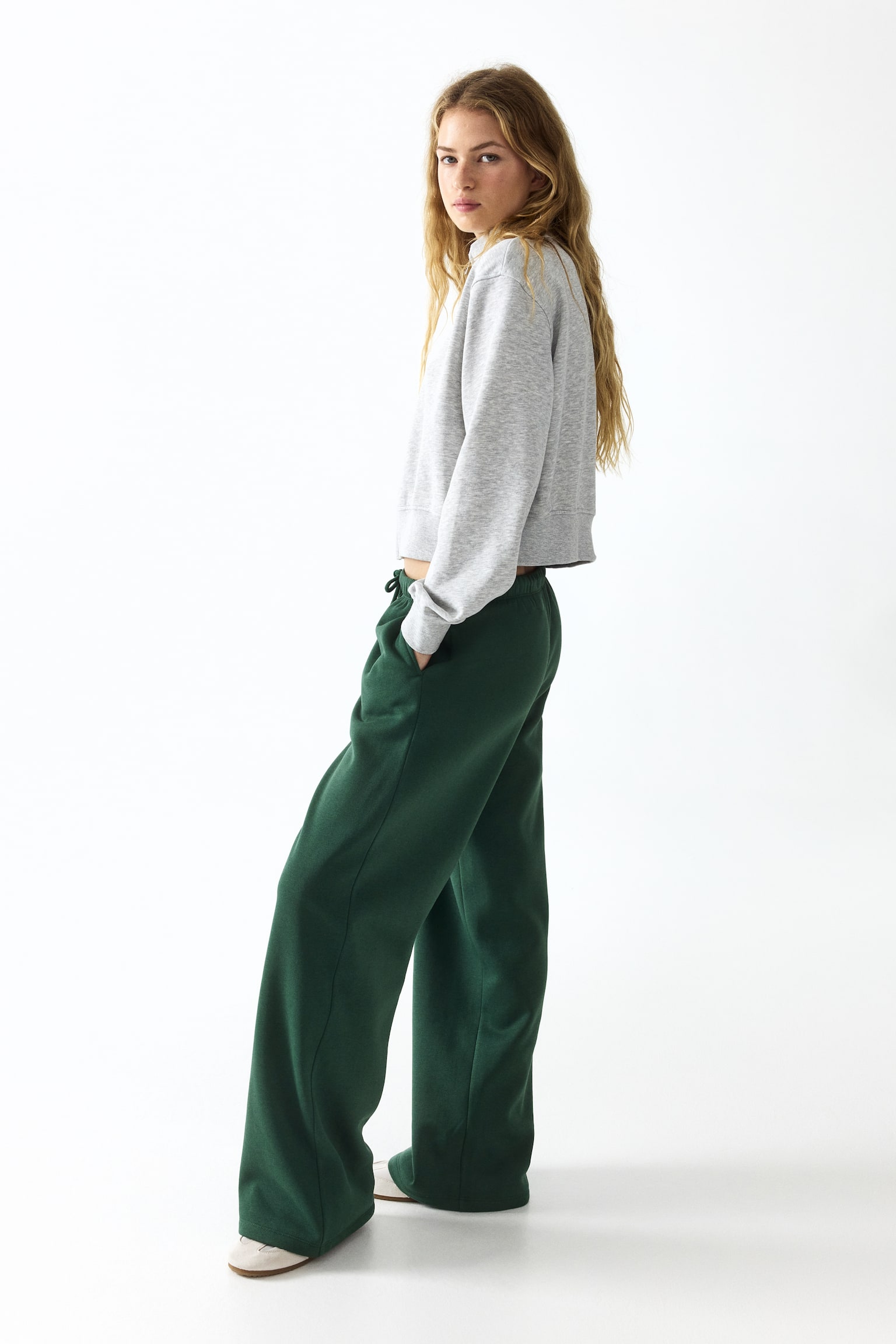 Wide joggers - Green/Navy blue/Dark grey/Grey marl/Dark plum purple/Rust red/Black/Light grey marl/Light pink/White/Burgundy/Navy blue/Light pink - 4