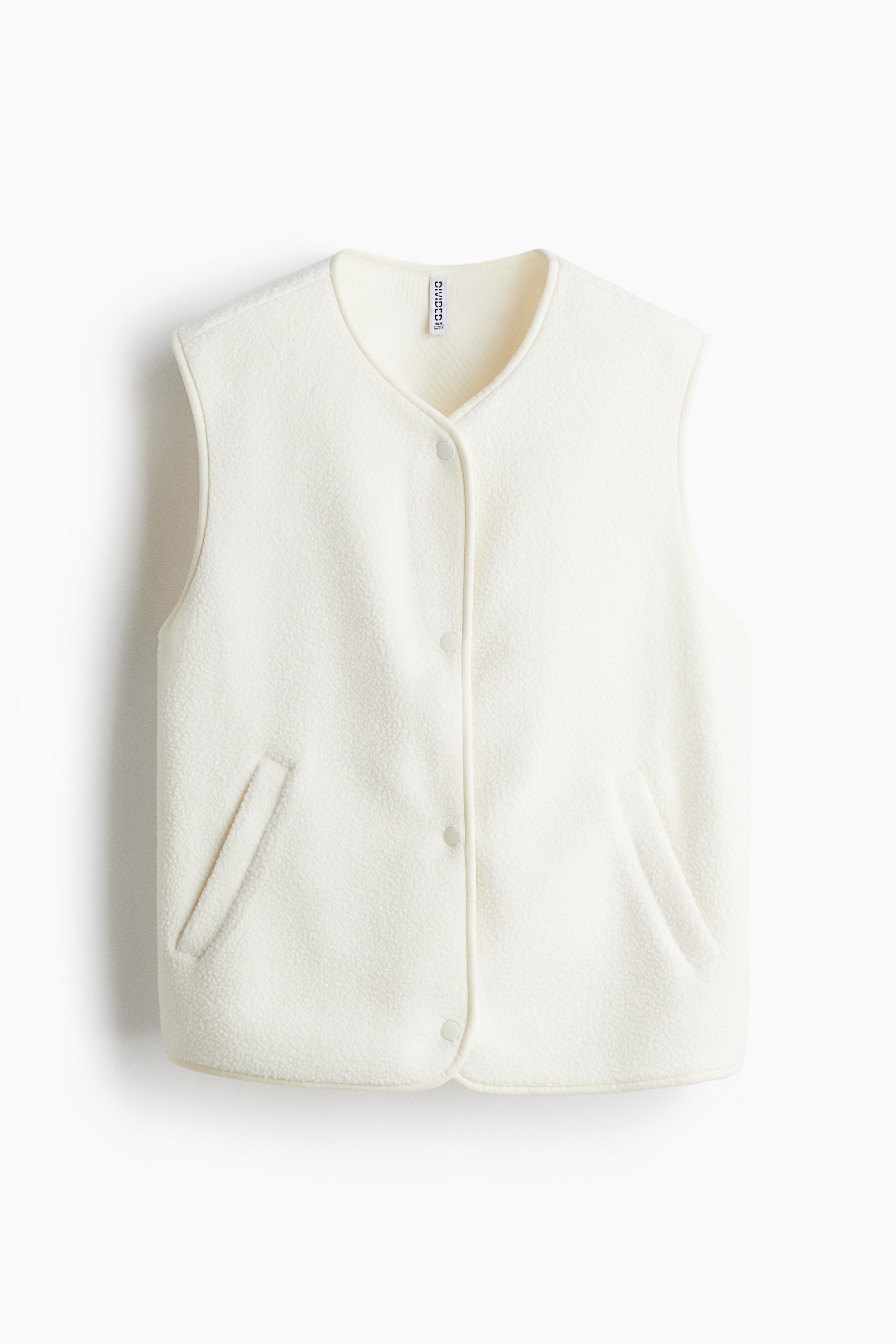 Teddy gilet - White/Light grey
