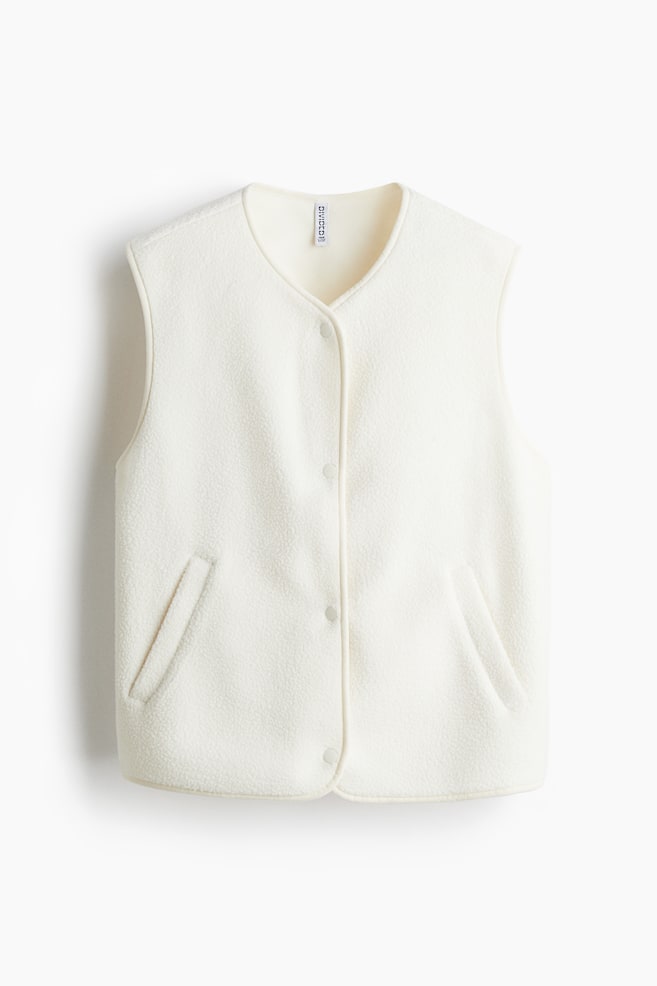 Teddy bodywarmer - Wit/Lichtgrijs/Donkerbruin - 1