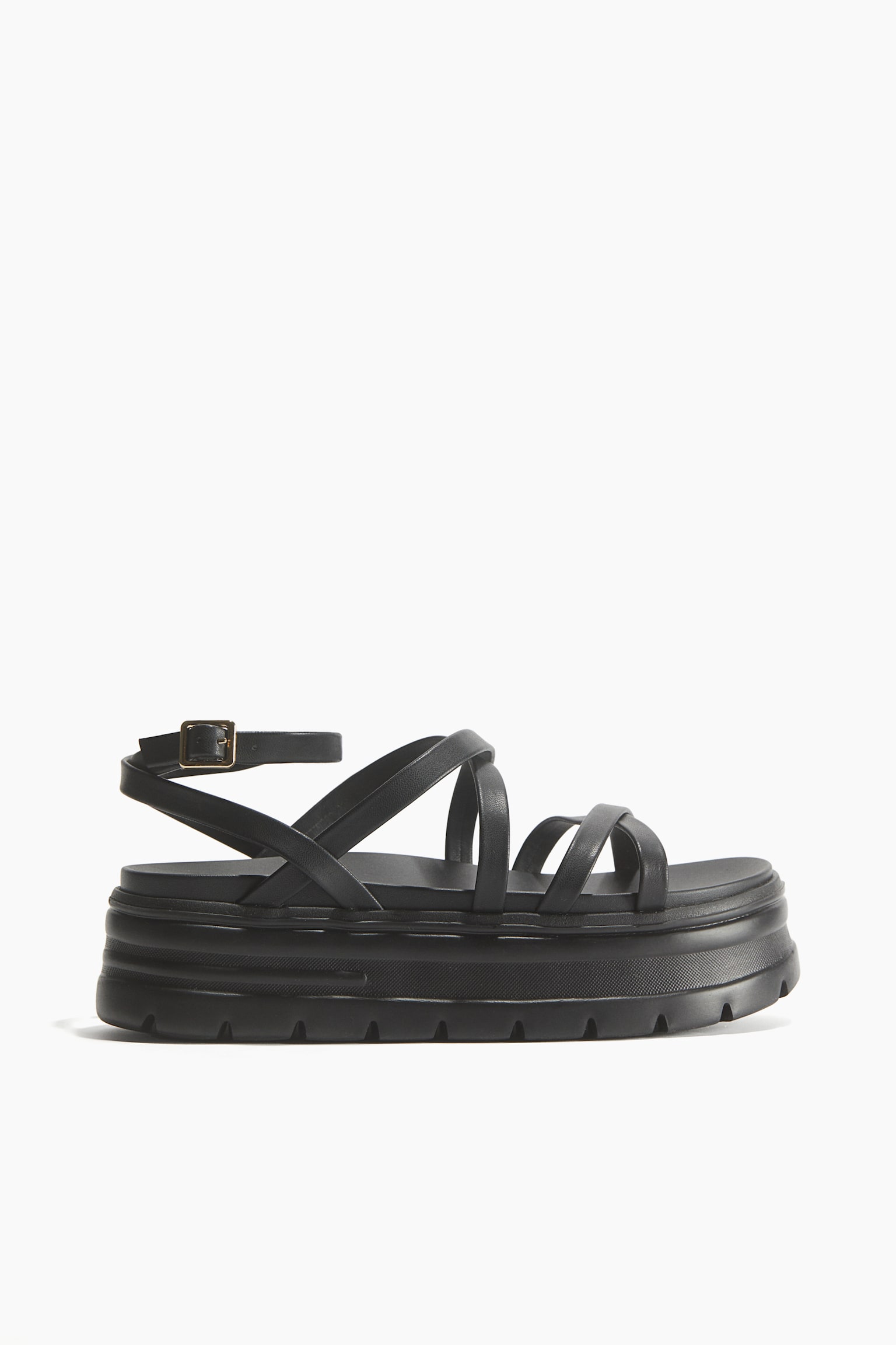 Chunky platform sandals - Black - 1