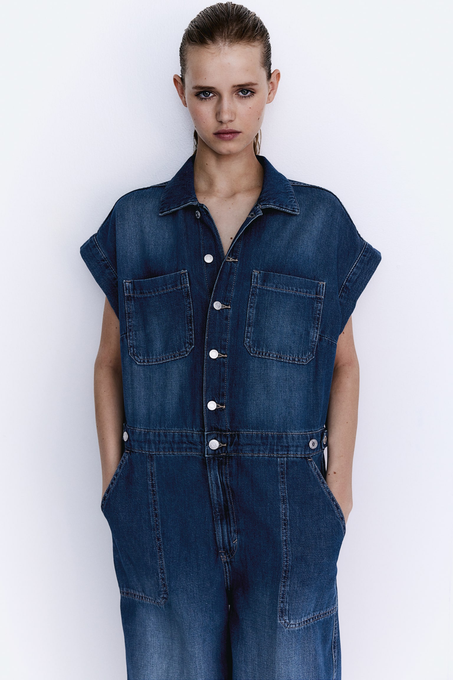 Denim boiler suit - Dark denim blue/Denim blue - 6