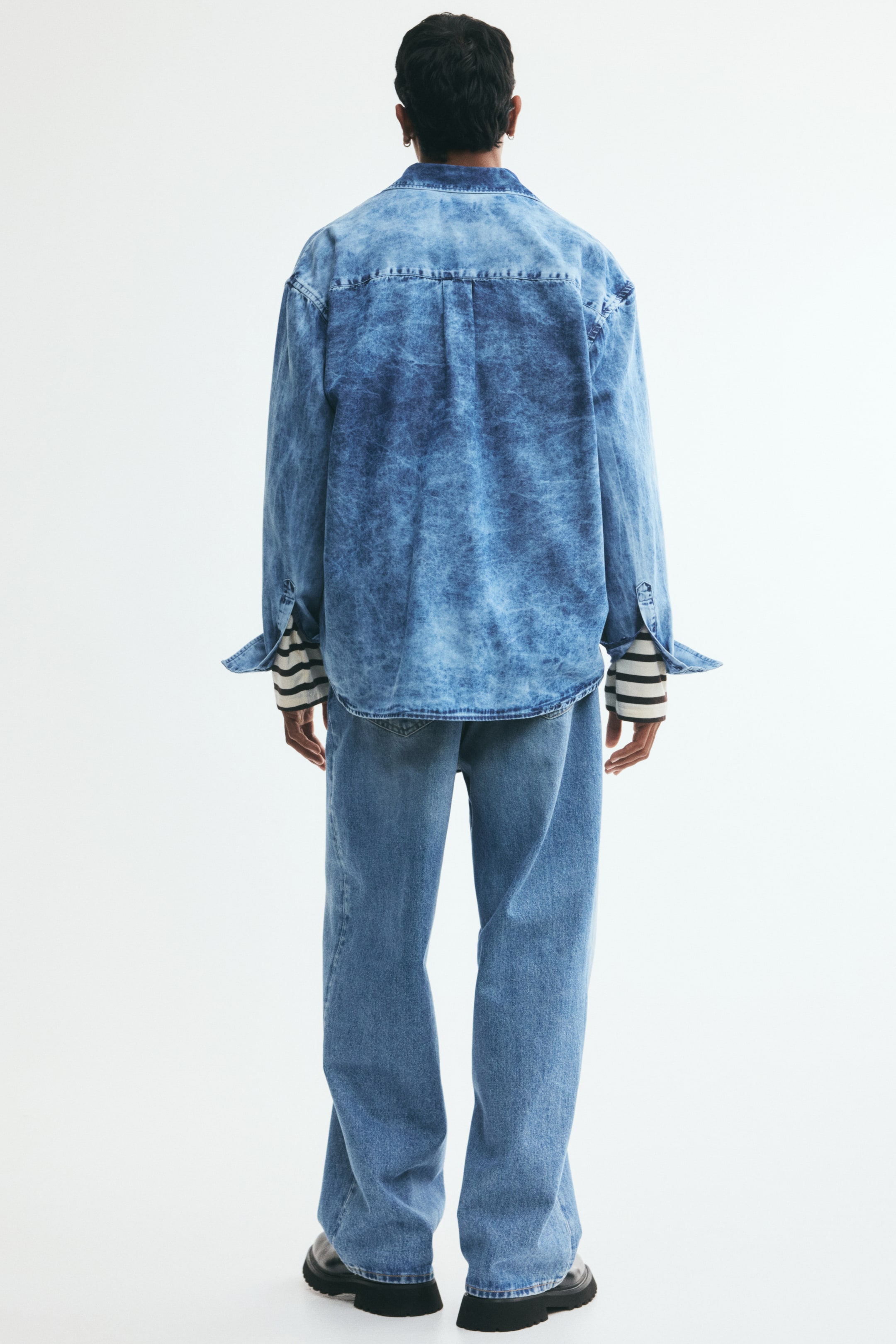 Relaxed-Fit Washed Denim Shirt