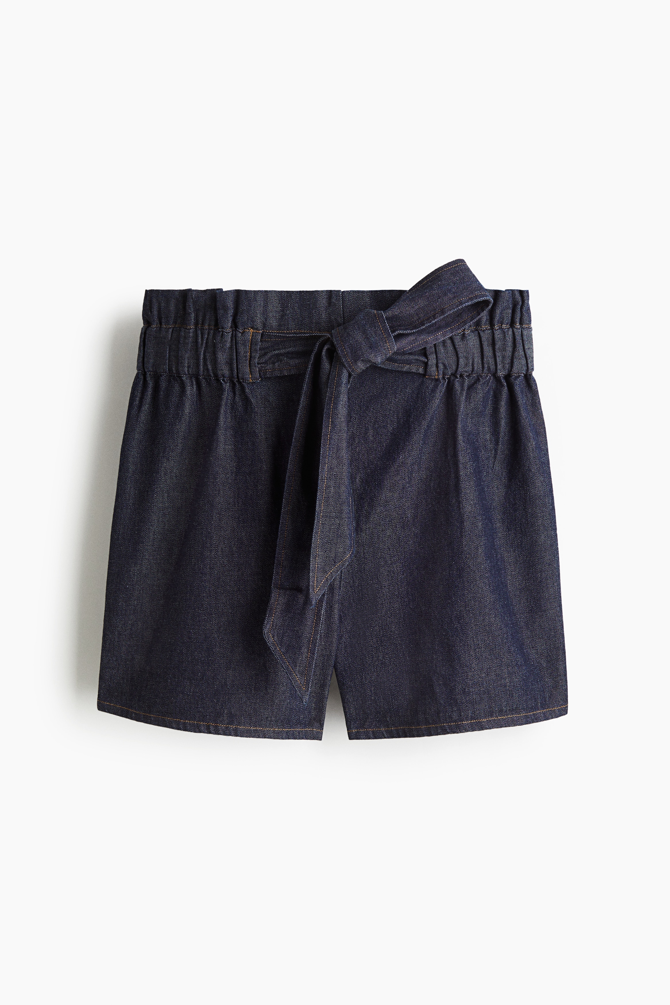 Τζιν σορτς με σούρες στη μέση - Σκούρο μπλε denim