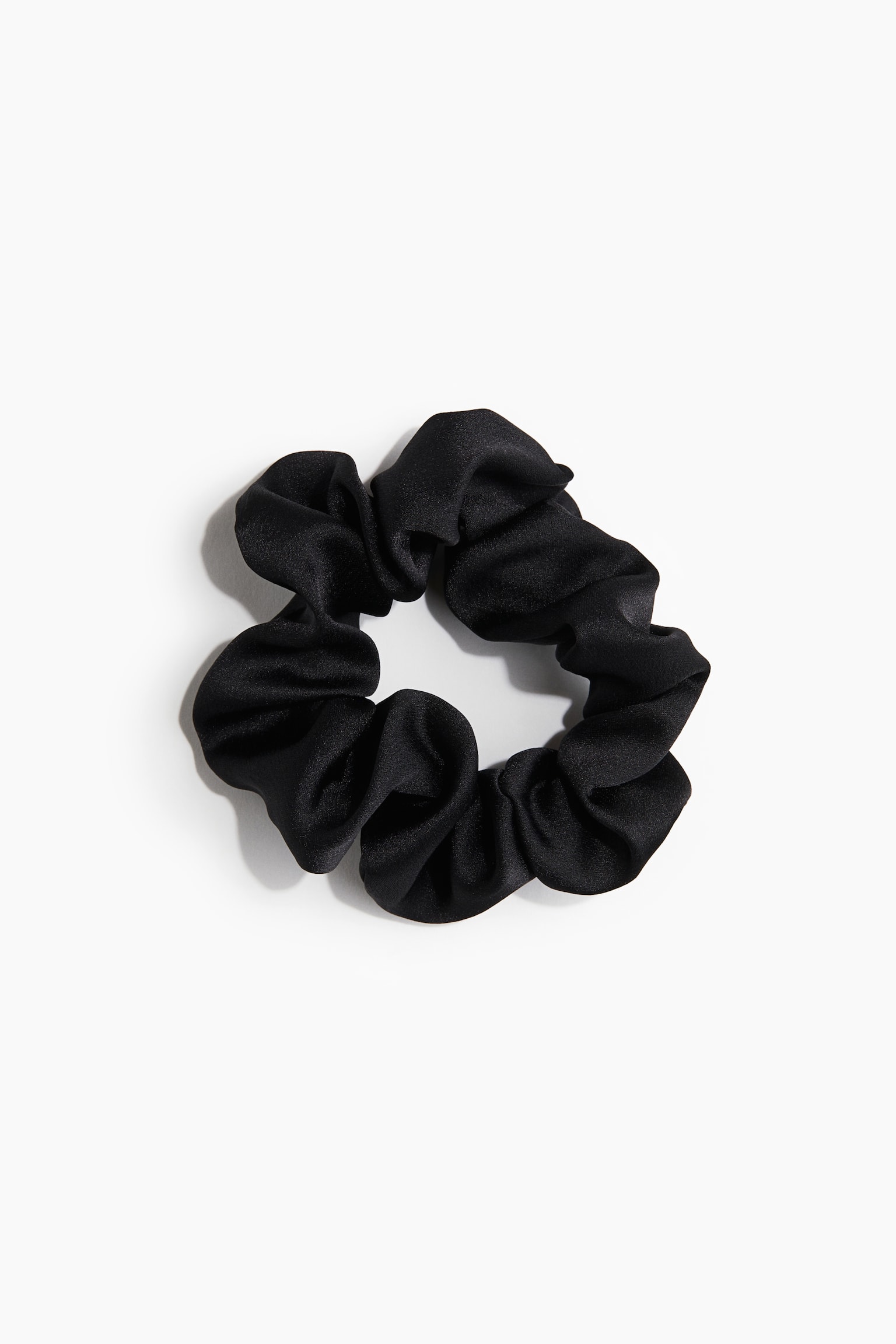 Scrunchie i satin - Svart/Ljusbeige - 1