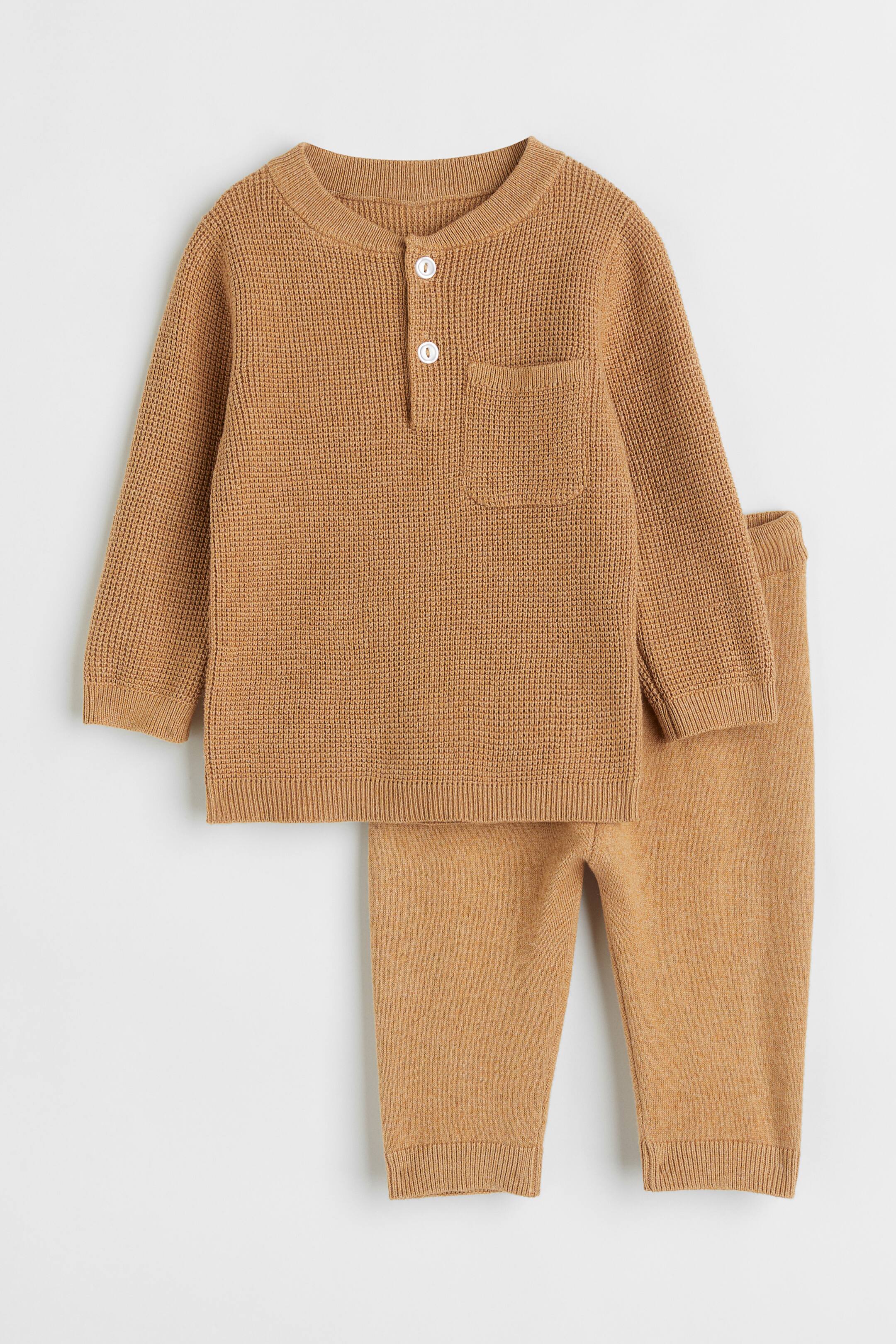 View larger image: 2-piece cotton set - Light brown - Kids | H&M 1