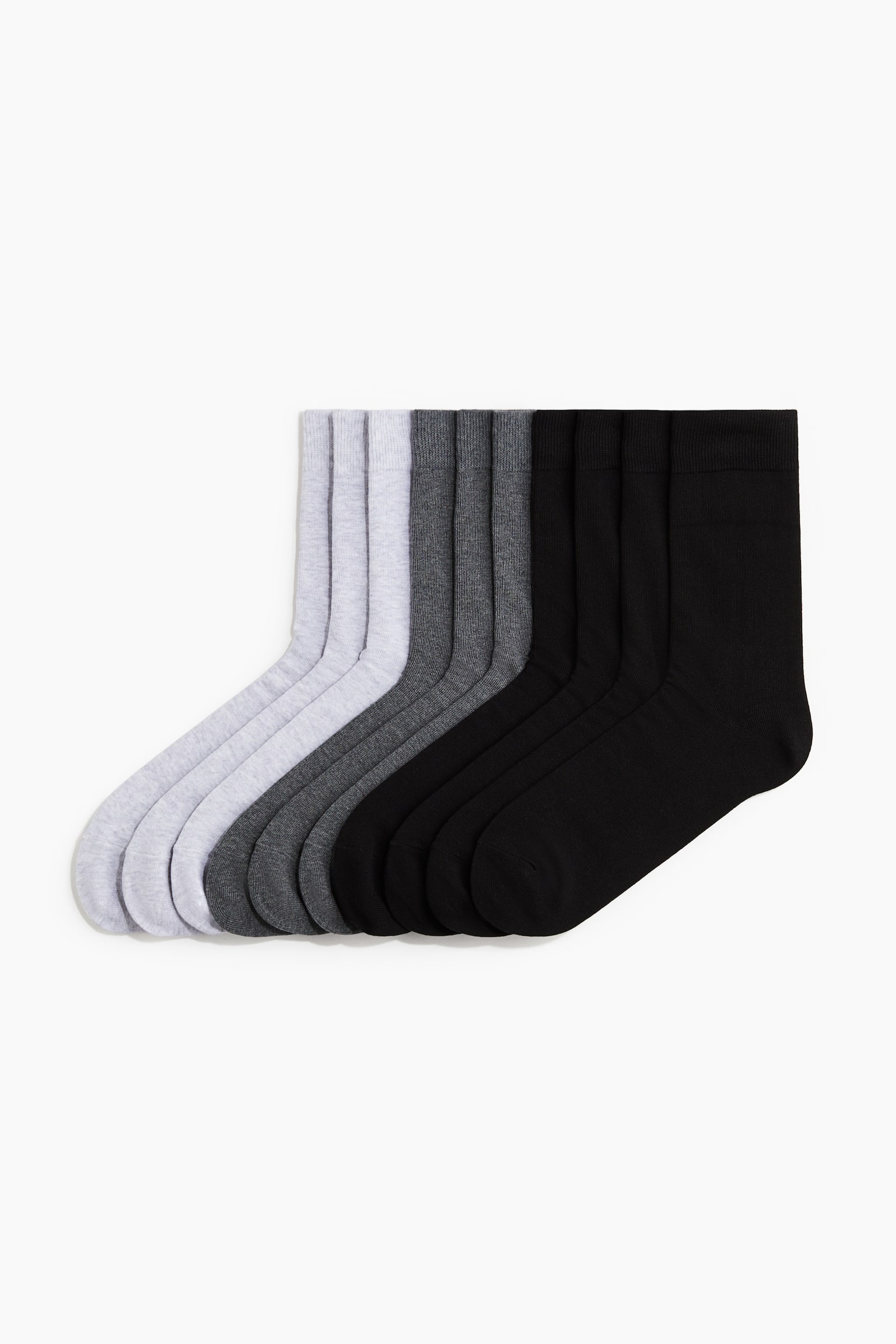 10-pack socks - Grey marl/Black/Black/Navy blue/Beige - 1