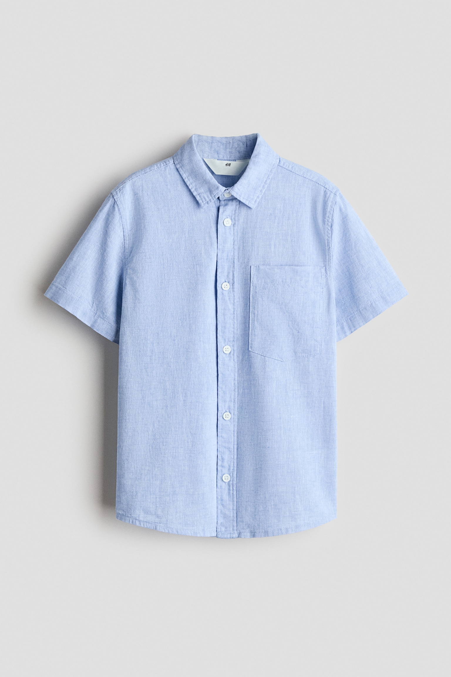 Camisa em mistura de linho - 1