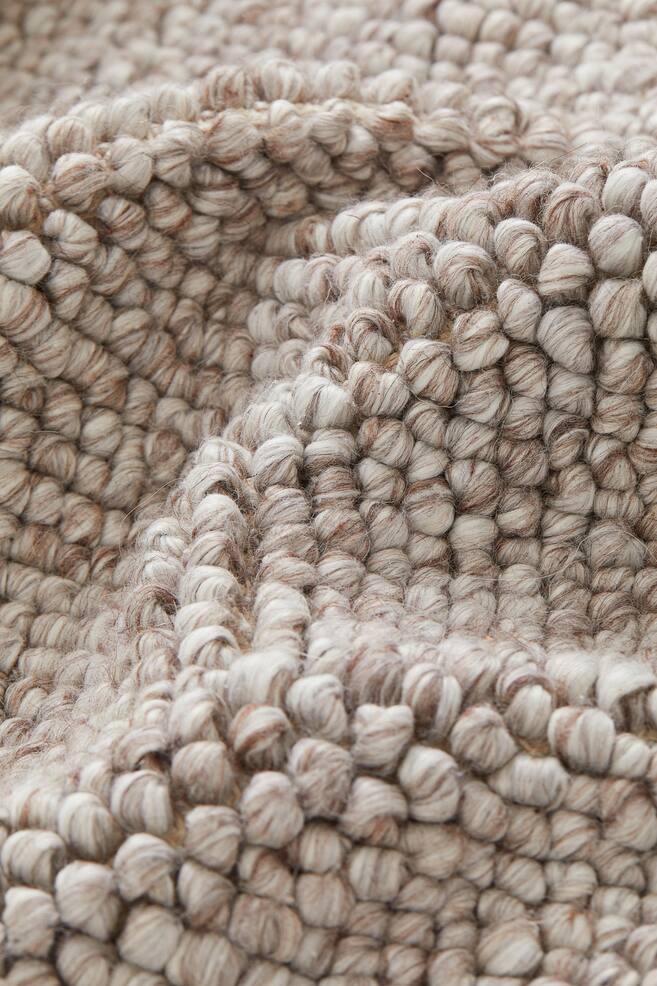 Textured-weave wool-blend rug - Brown marl - 1
