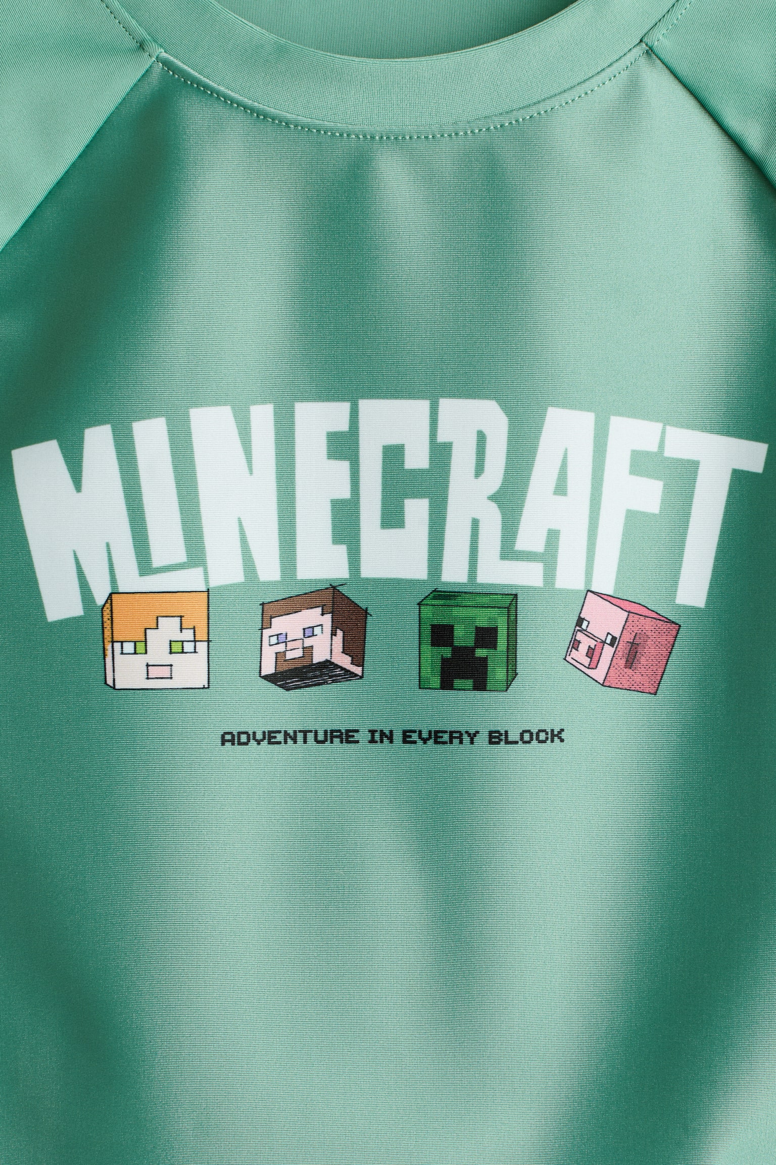 UPF 50 printed swim top - Green/Minecraft/Light blue/Pokémon/Red/Marvel Comics/Light blue/Bluey/Light green/Spidey - 2