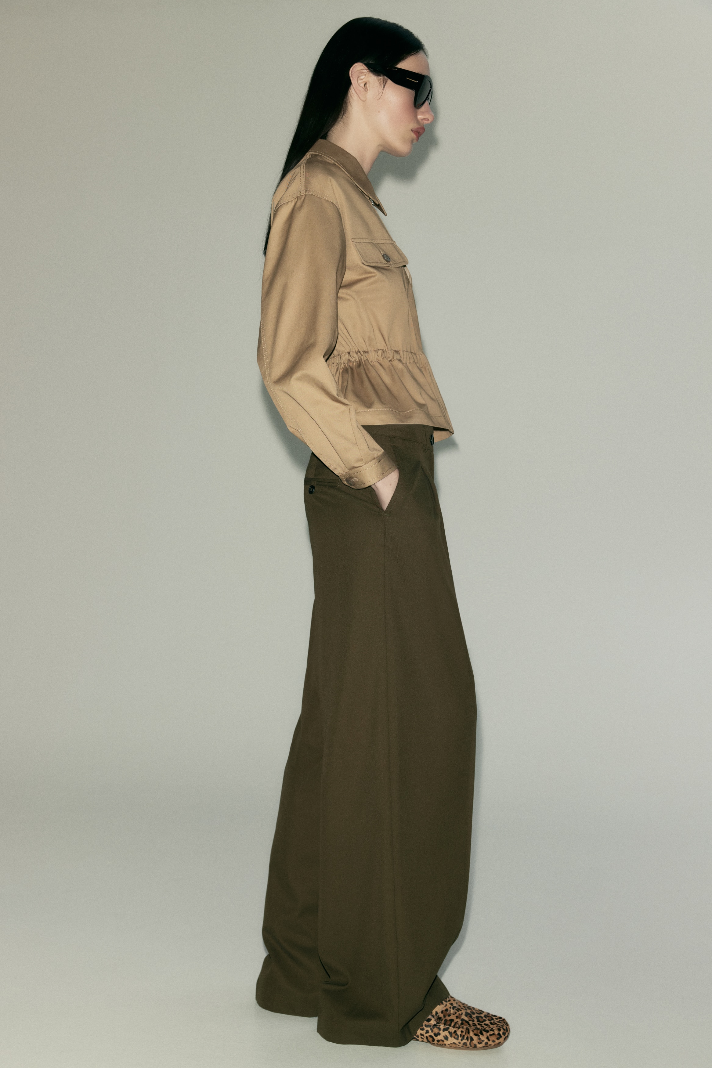 Loafers en cuir - Beige/imitation léopard/Beige/imitation tigre