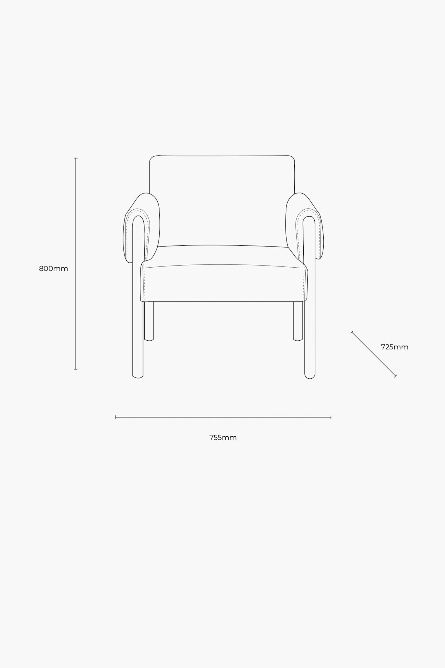 Leather Armchair - Tan - 3