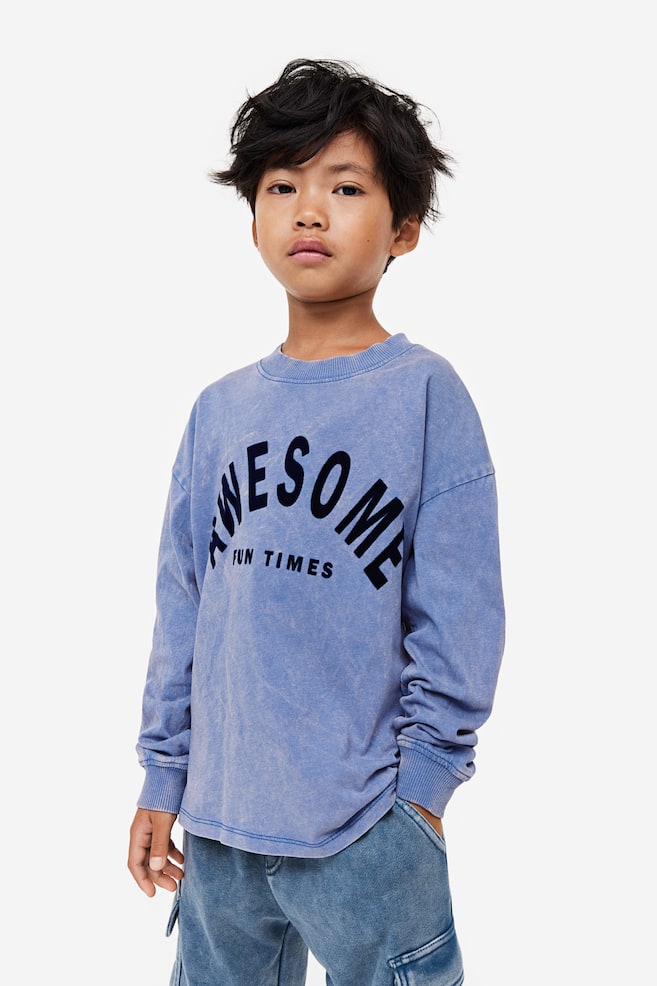 Long-sleeved T-shirt - Blue/Awesome - 2