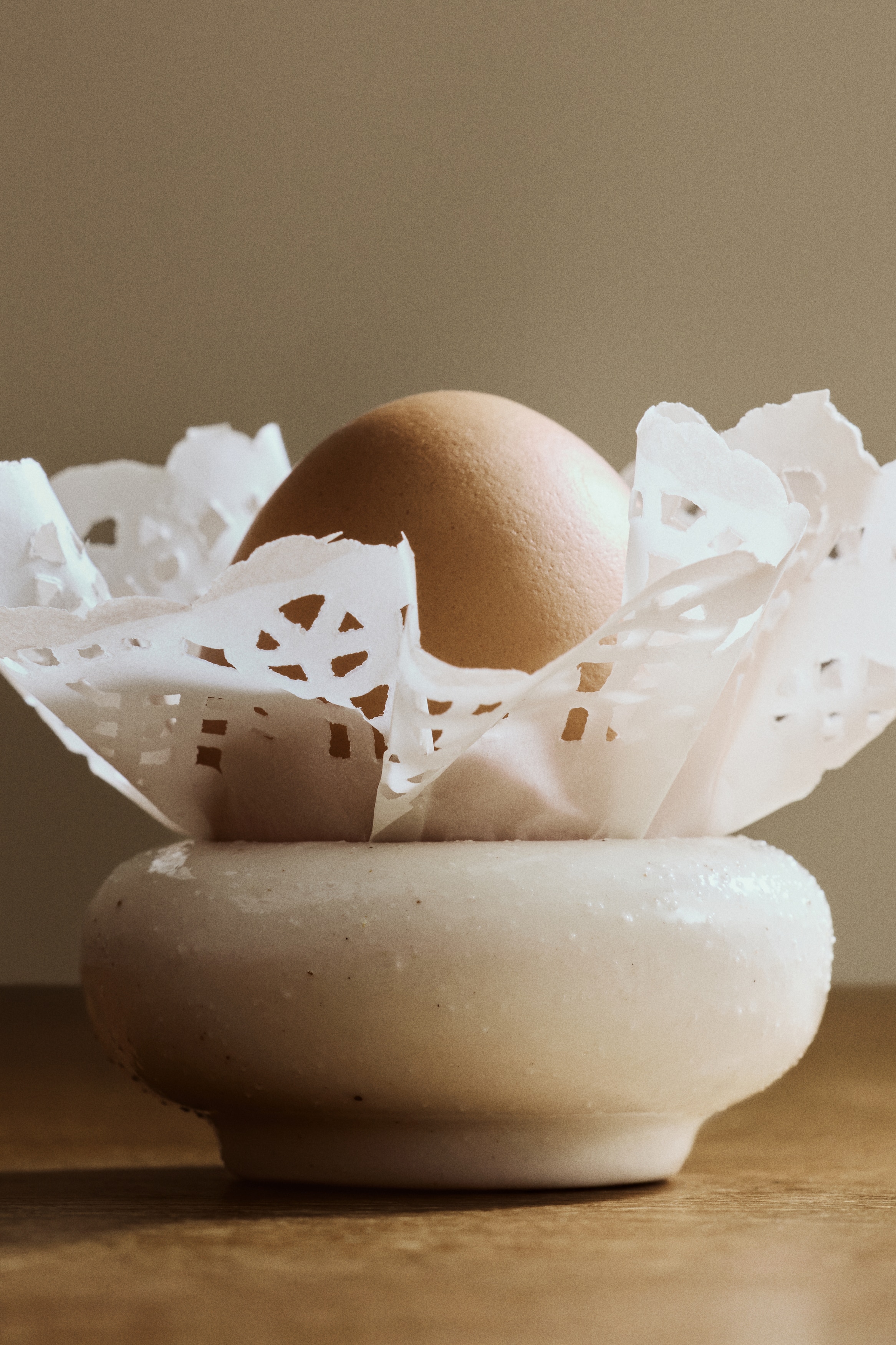 4-pack stoneware egg cups - White