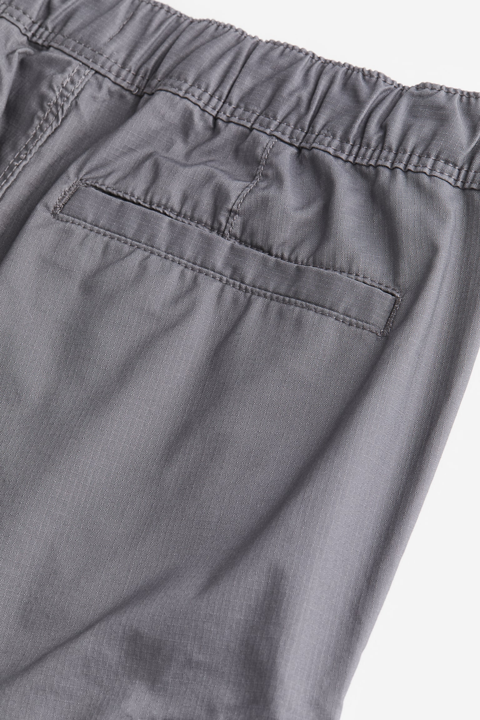 Regular Fit Ripstop Cargo Pants - Grey/Black - 2