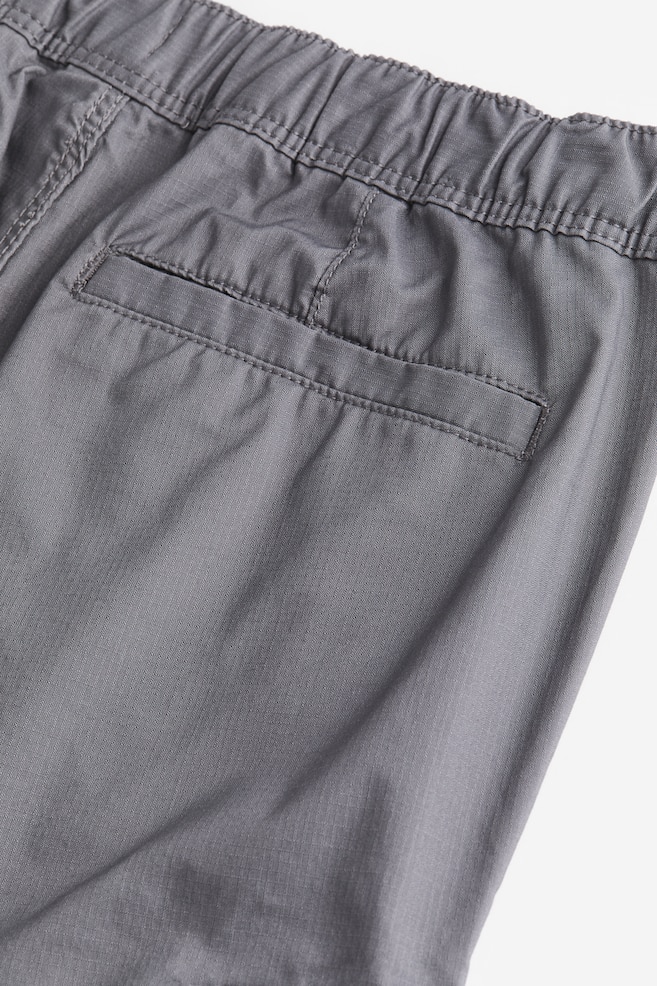 Pantalon cargo Regular Fit en tissu ripstop - Gris/Noir/Vert kaki foncé/Beige - 4