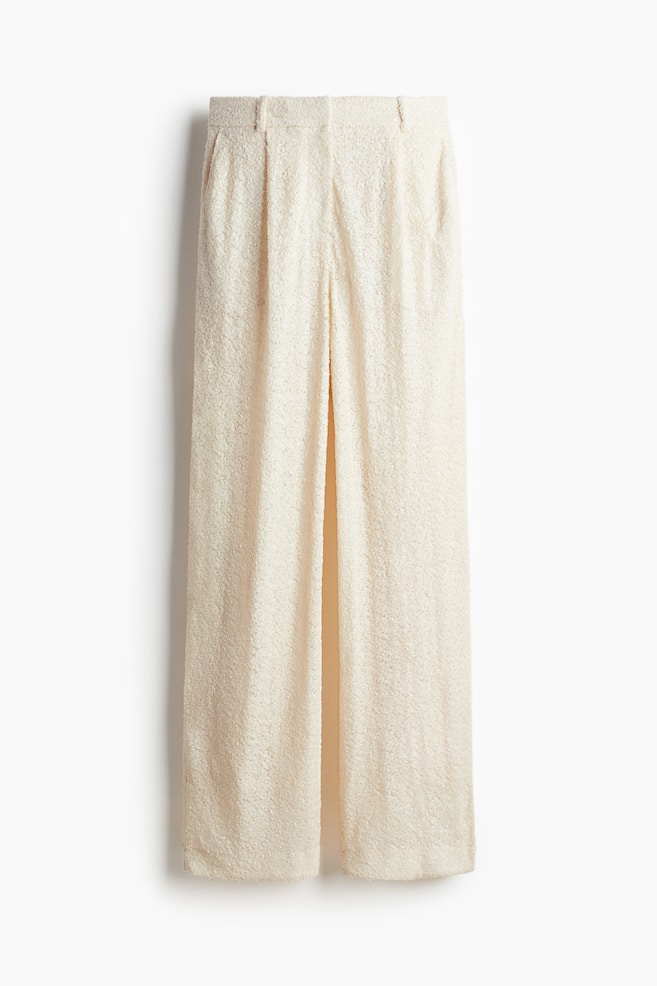 Pantalón de lentejuelas - Crema/Gris oscuro/Plateado - 1