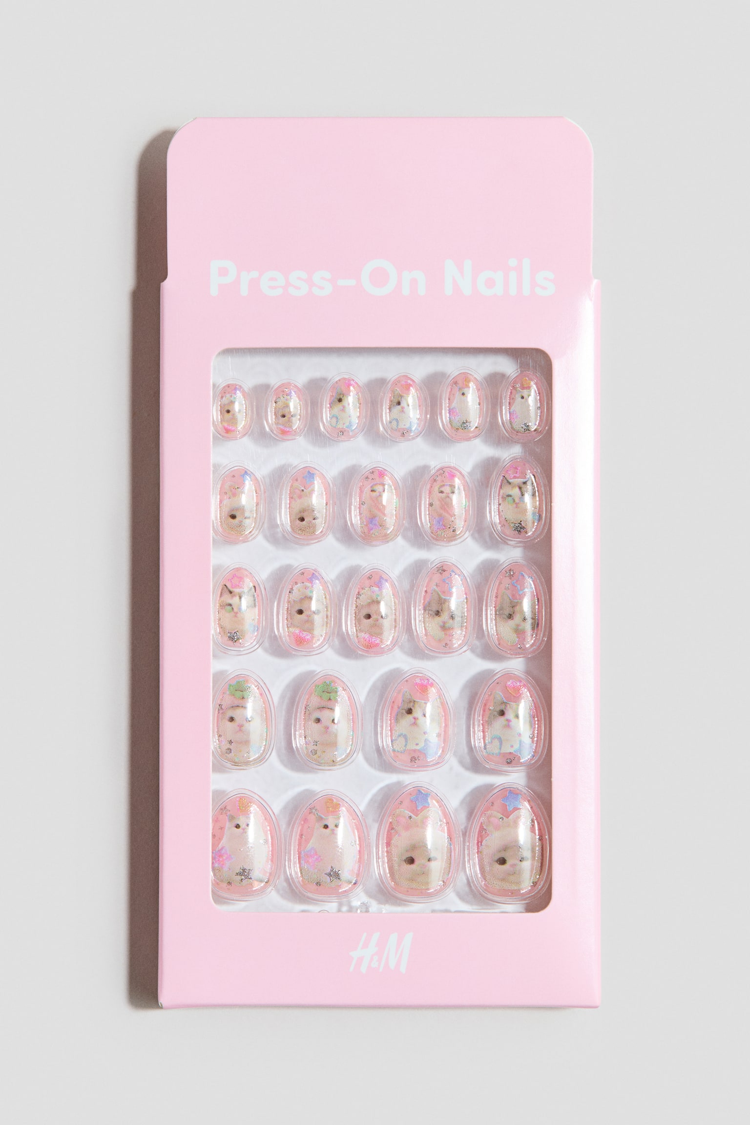 Kunstnägel - Hellrosa/Katzen/Hellrosa/Früchte/Rosa/Häschen/Rosa/Leopardenmuster